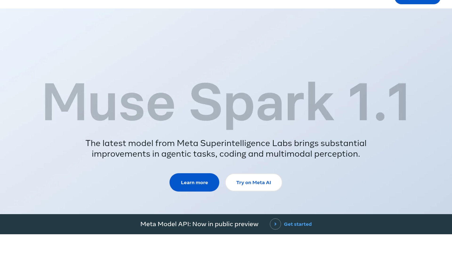 Meta launches Muse Spark 1.1