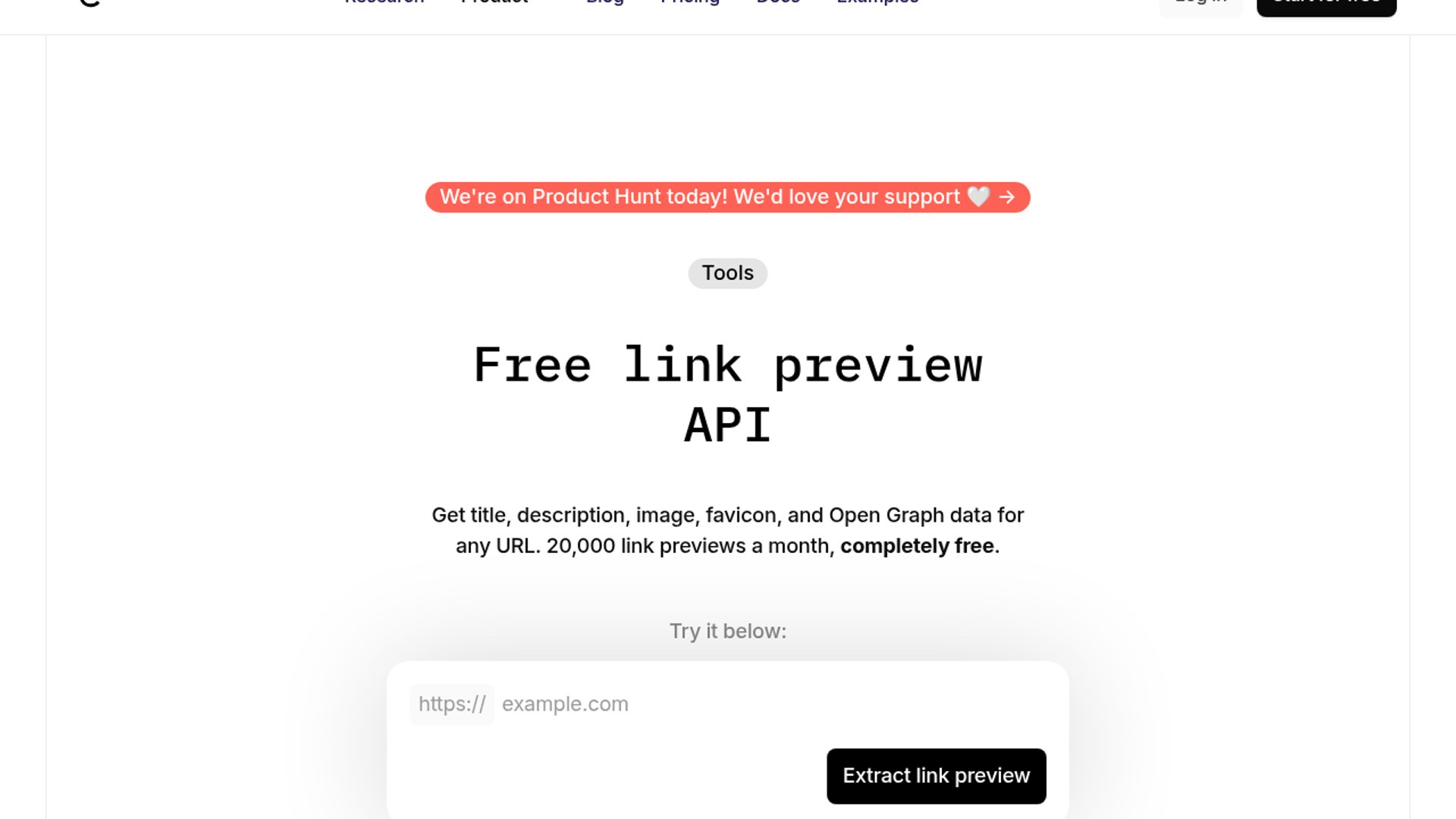 Link Preview API unfurls URLs for free