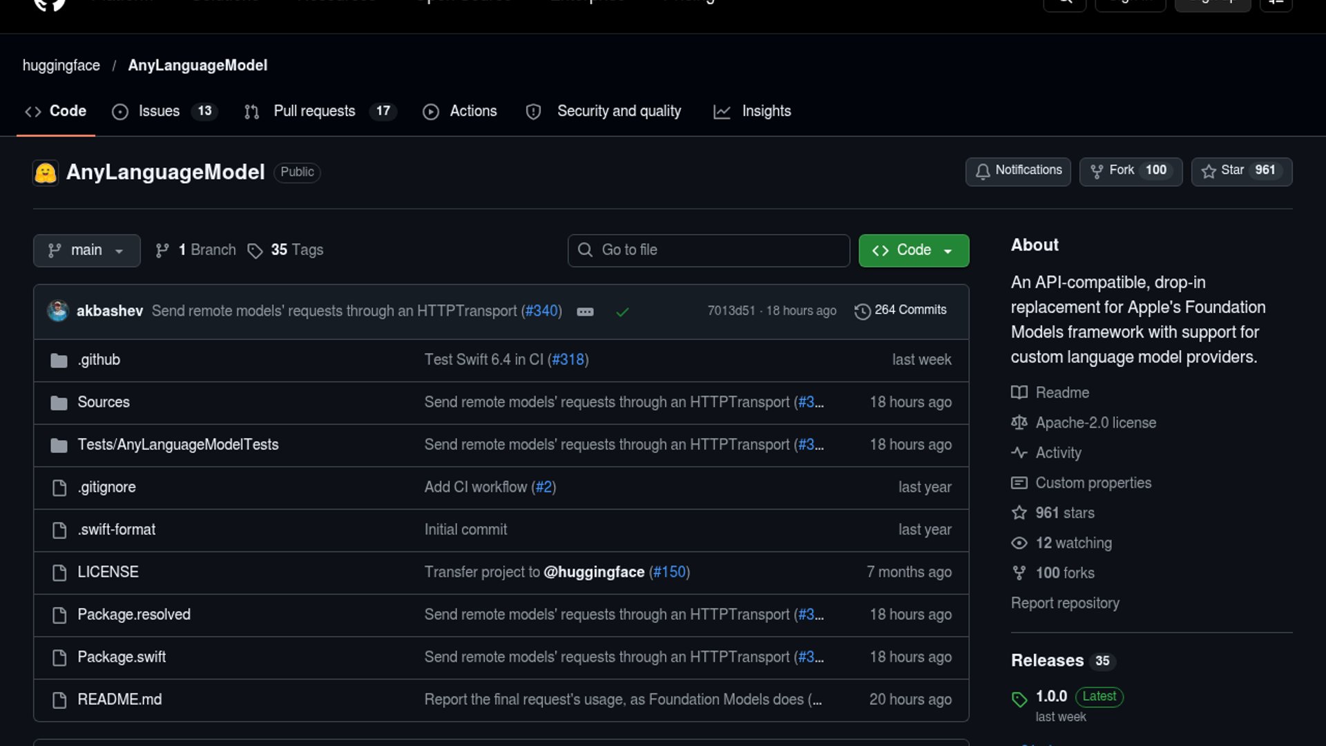 AnyLanguageModel 1.0 unifies Swift model backends