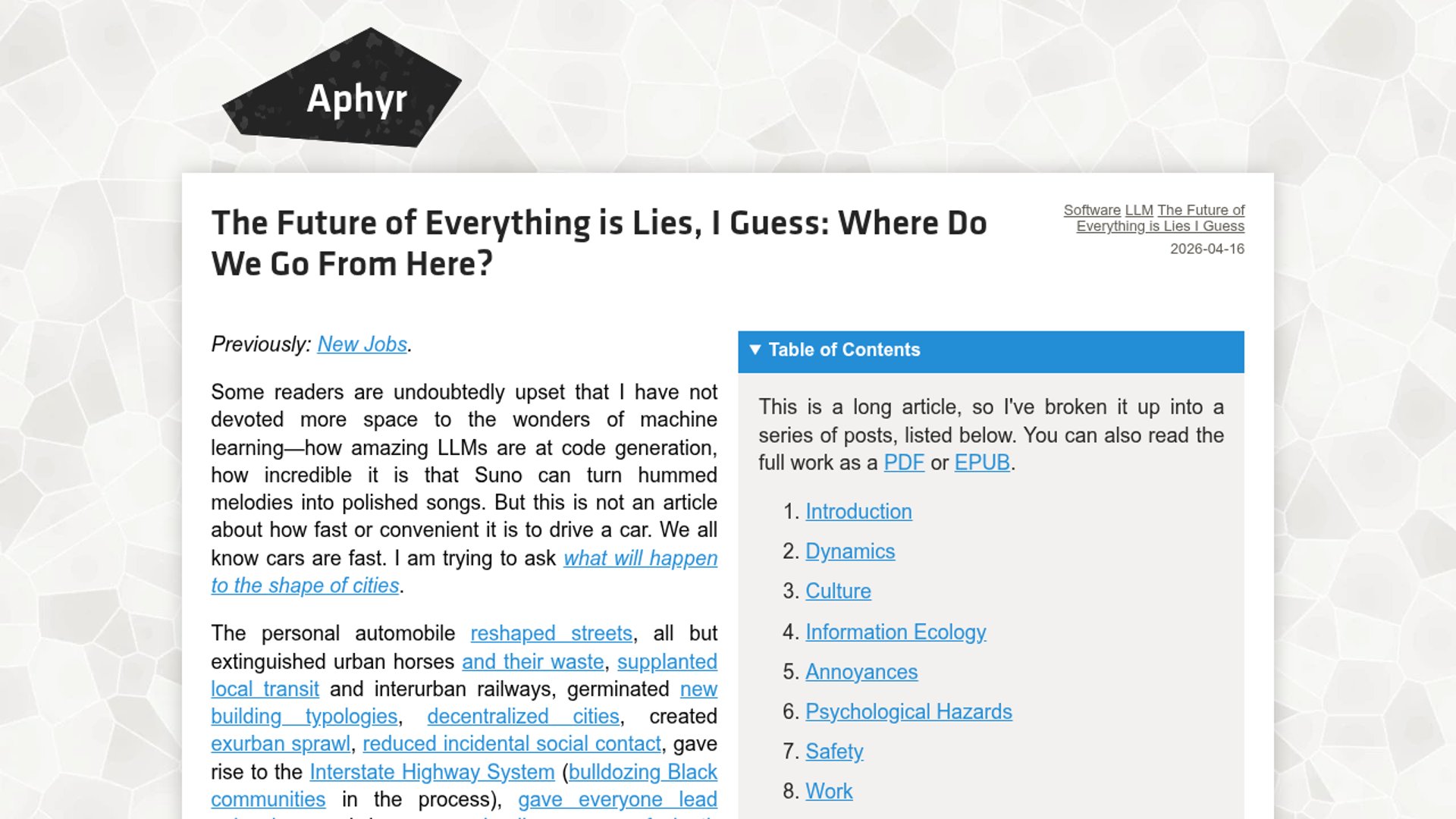 Aphyr essay warns of LLM lies