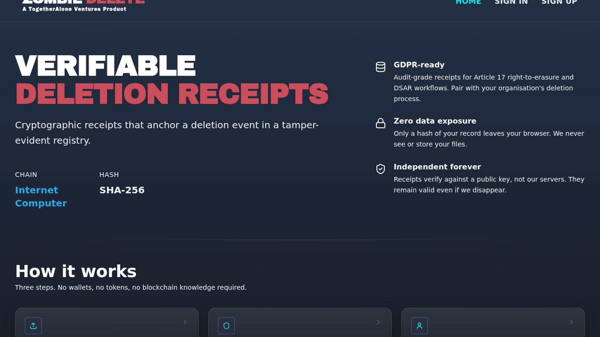 Zombie Delete launches proof-of-deletion receipts