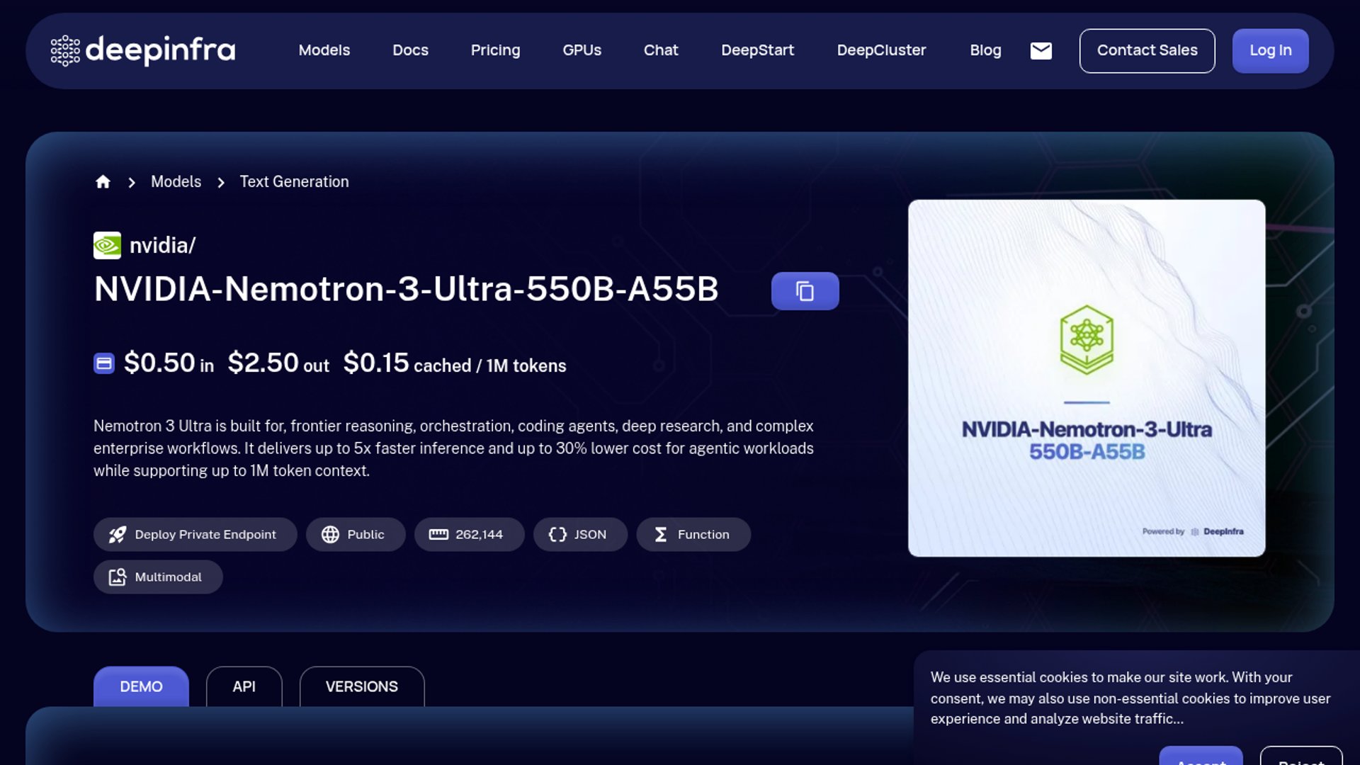 DeepInfra hosts NVIDIA Nemotron 3.x