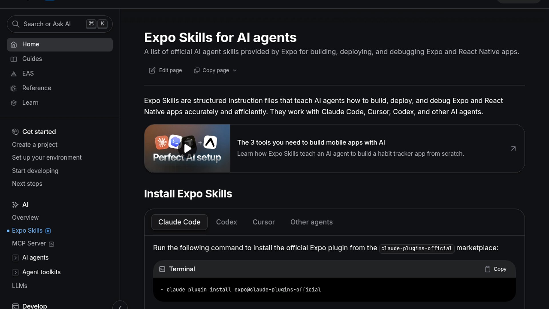 Expo Skills Give Agents Mobile Expertise