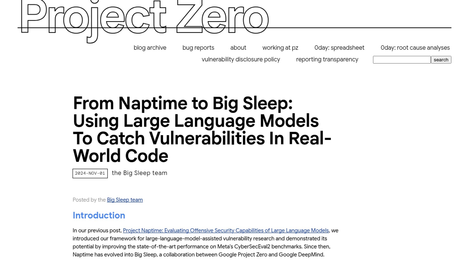 Big Sleep agent catches SQLite zero-day