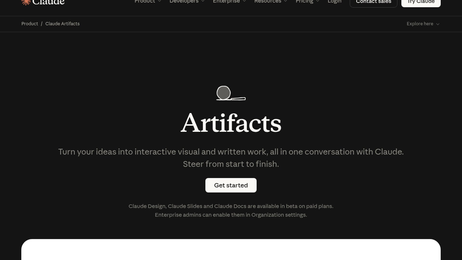 Claude Artifacts adds Design, Docs, Slides