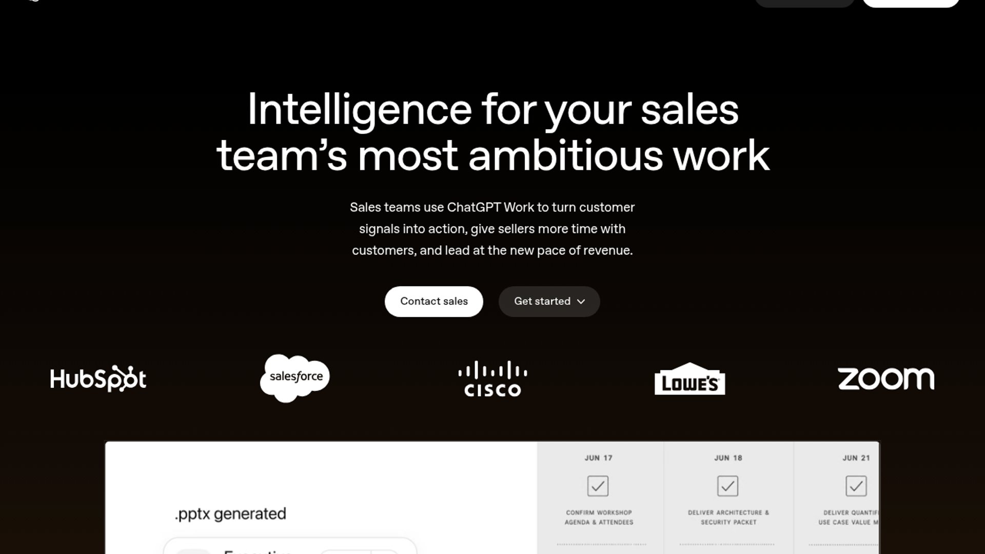 Brockman highlights ChatGPT Work live cloud browser