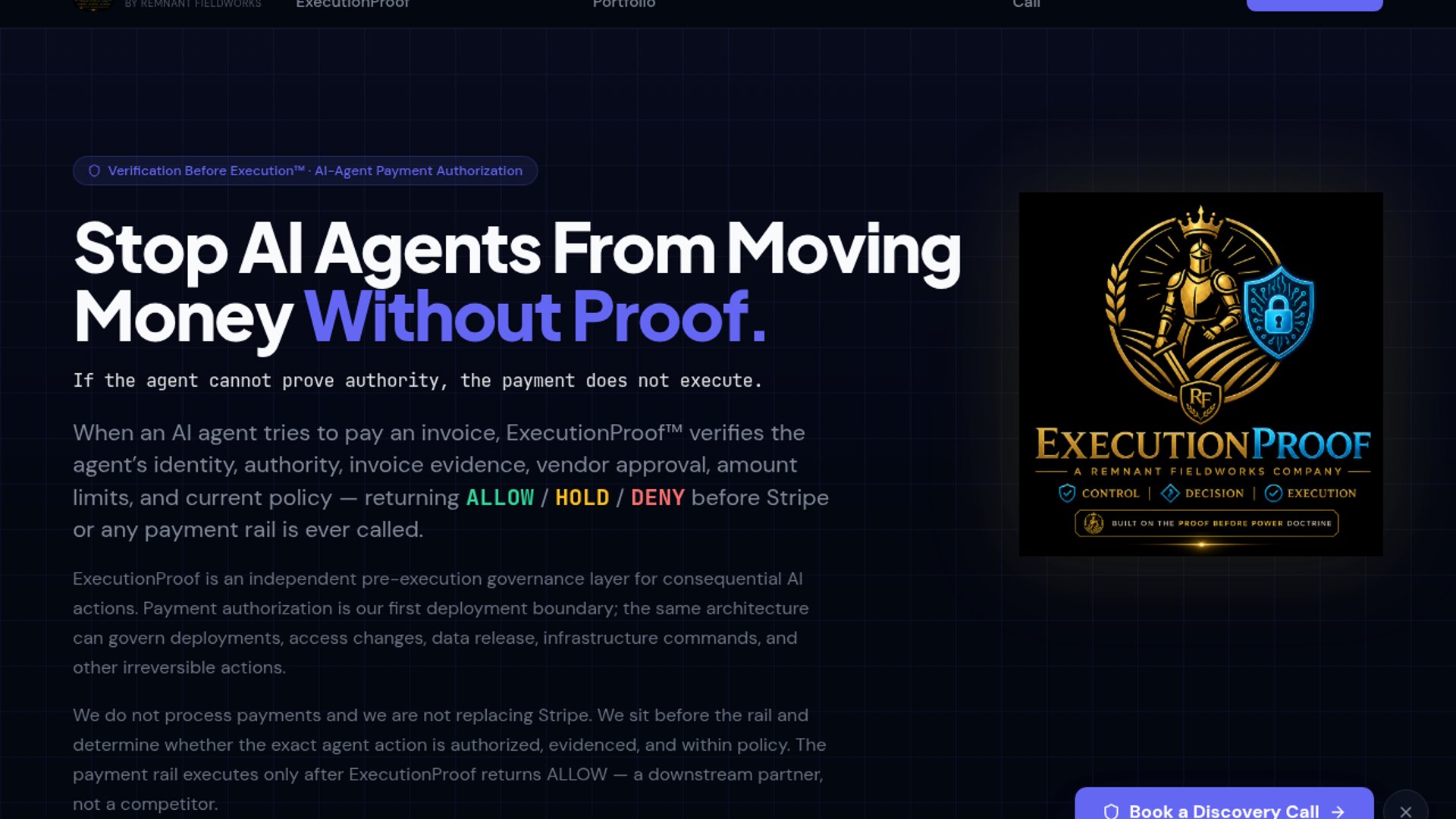ExecutionProof Puts External Control Before AI Action