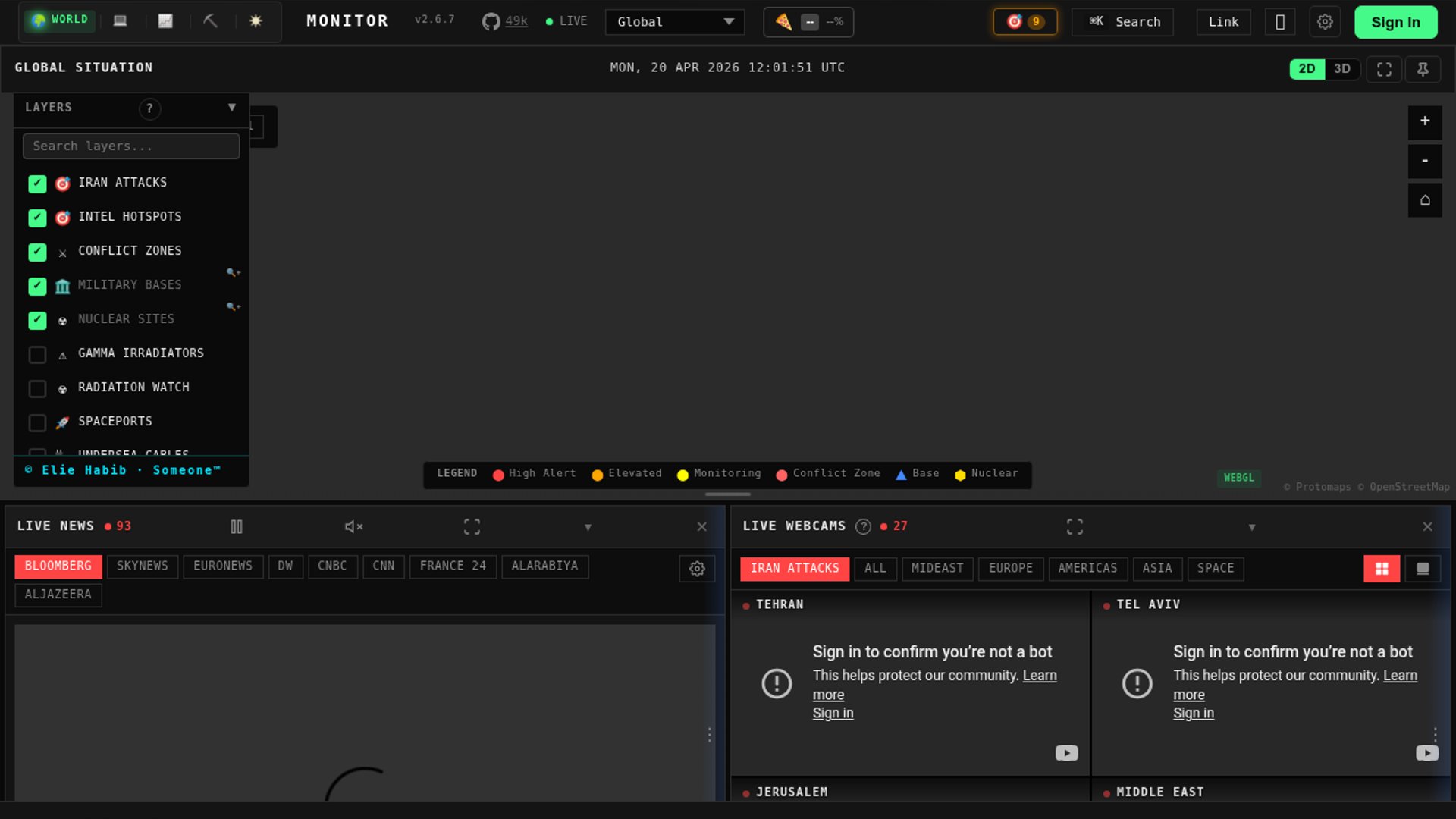 World Monitor launches real-time intelligence dashboard
