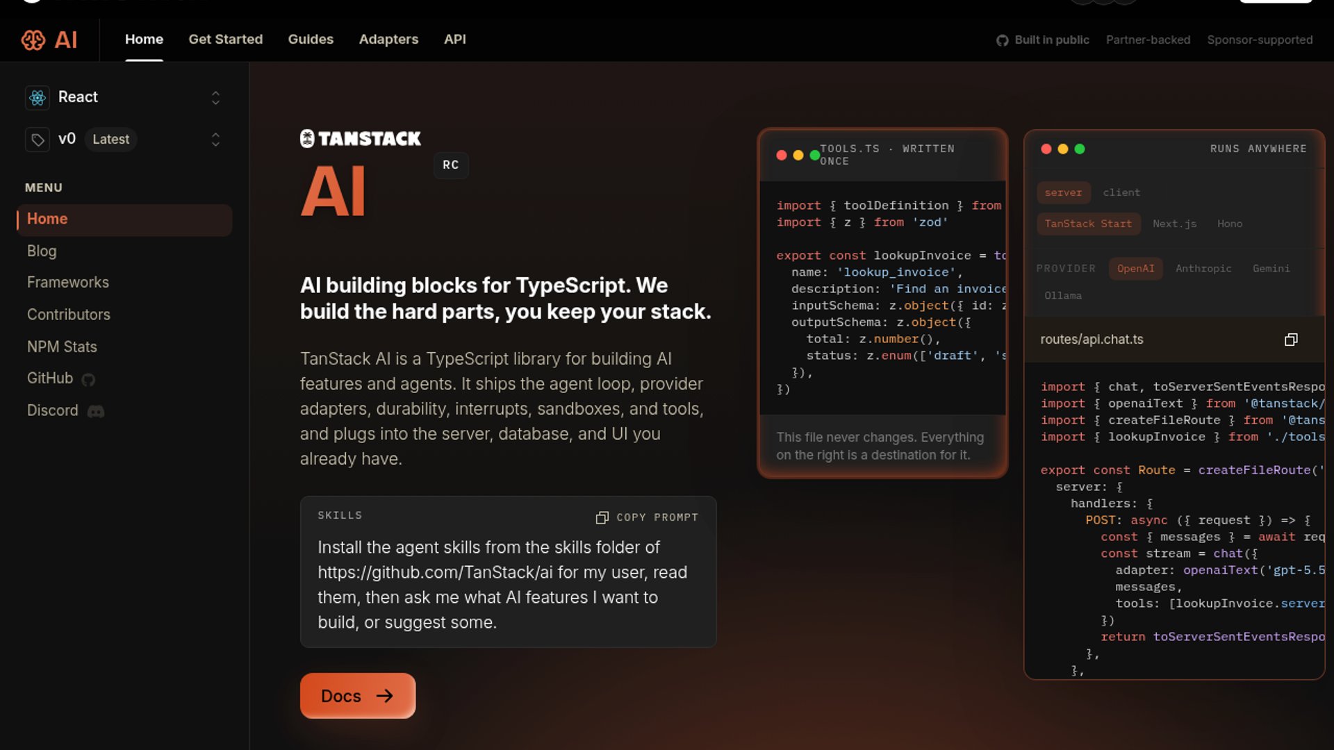 TanStack AI adds steerable world generation