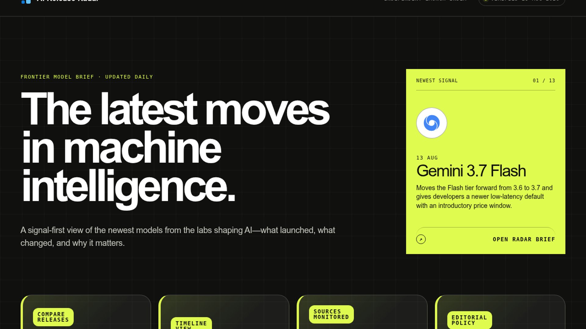 AI Release Radar adds share-ready briefs