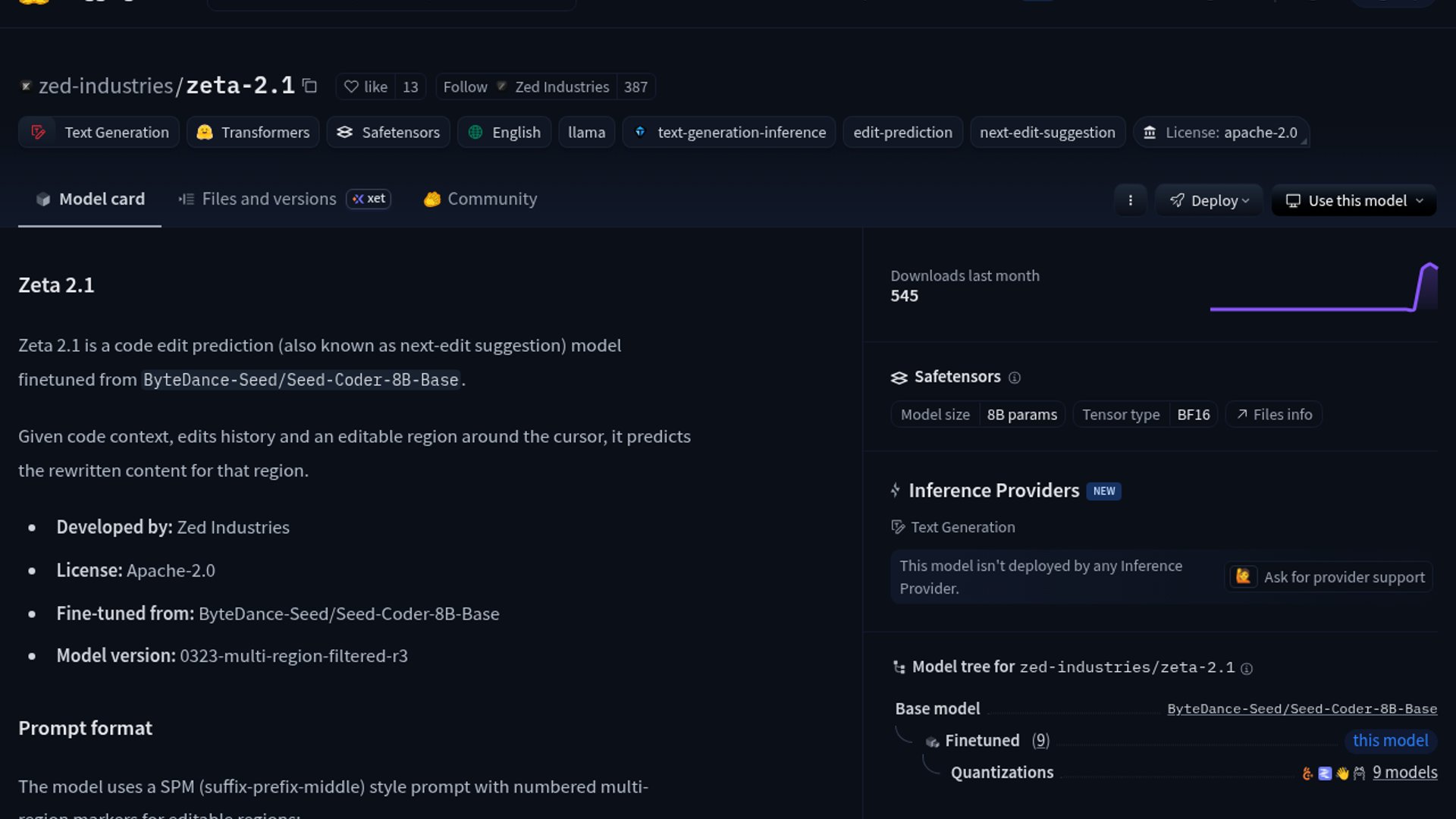 Zed ships Zeta2.1, cuts prediction latency