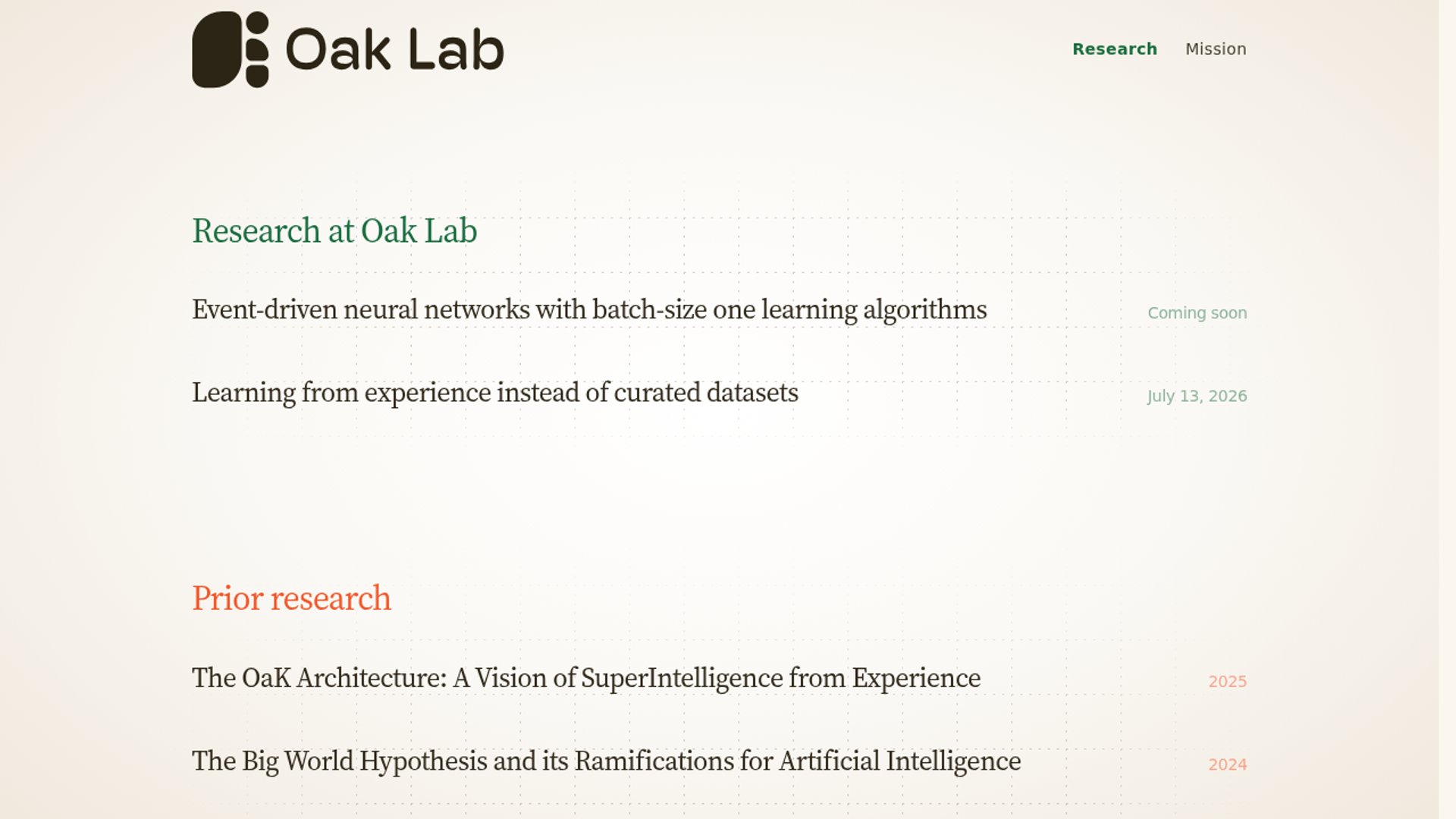 Richard Sutton leaves Keen for Oak Lab