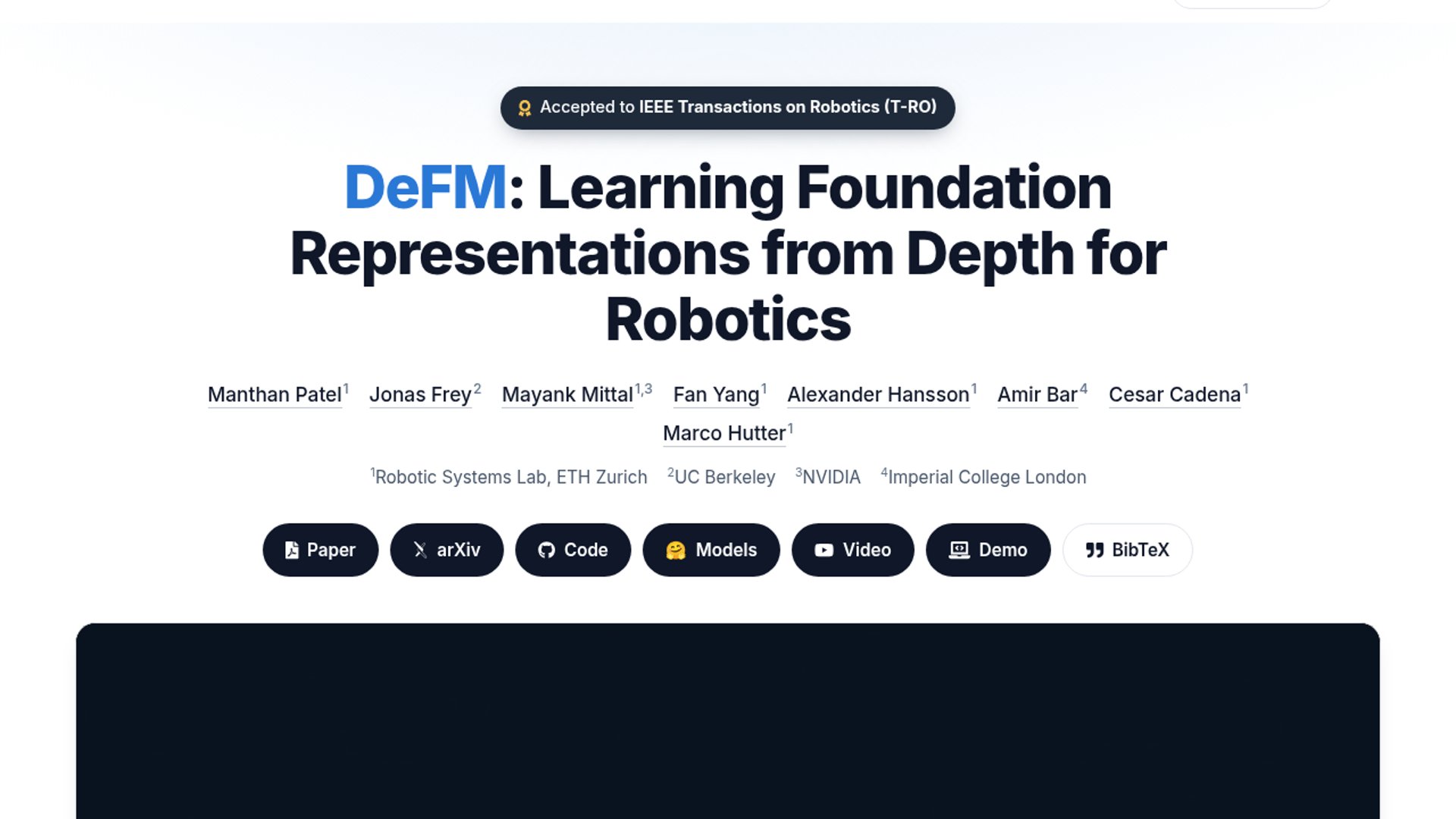 DeFM Drops Open Depth Model for Robots