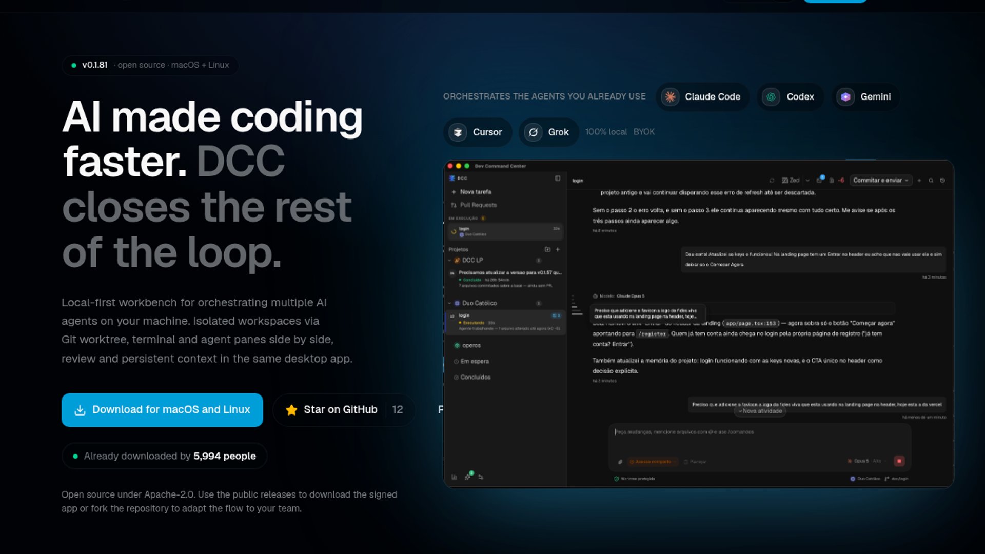 Dev Command Center adds menu bar agent monitor