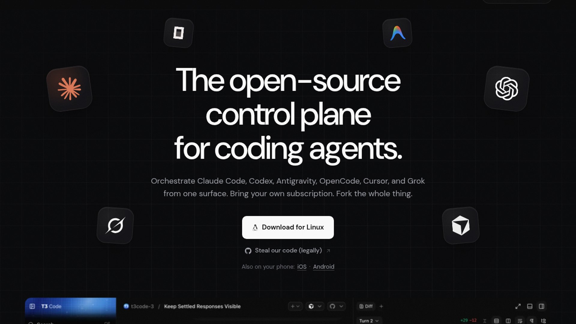 T3 Code OV2 previews auto-resume, limit snoozing