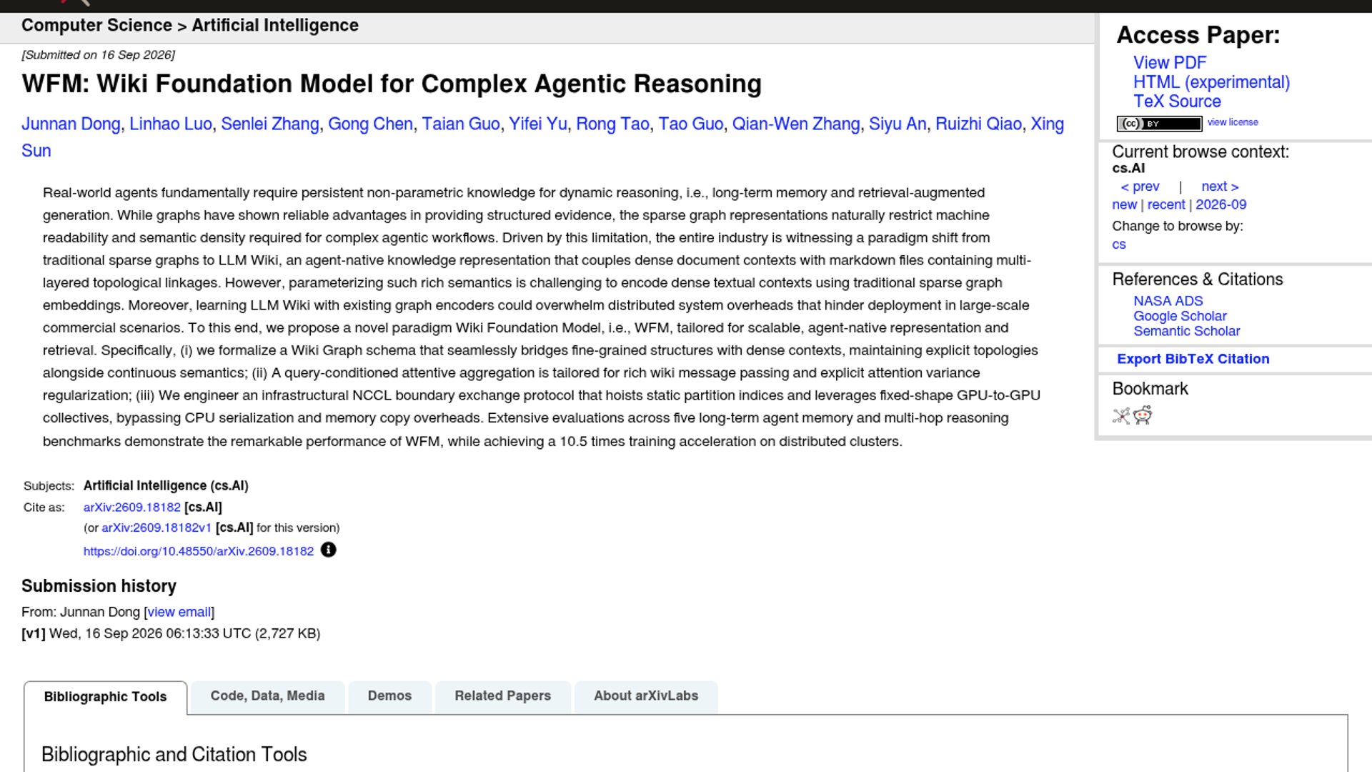 Wiki Foundation Model unifies graphs, embeddings for agents
