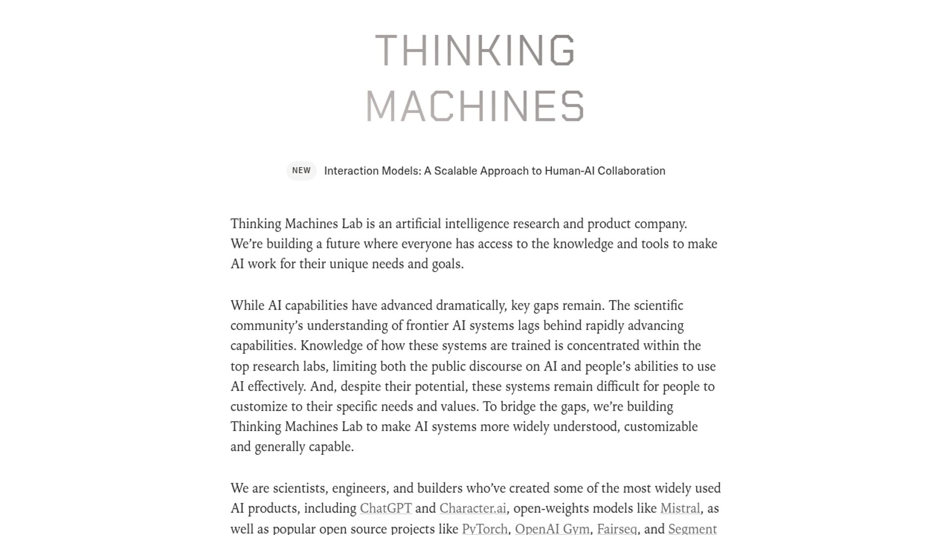 Thinking Machines previews real-time interaction models
