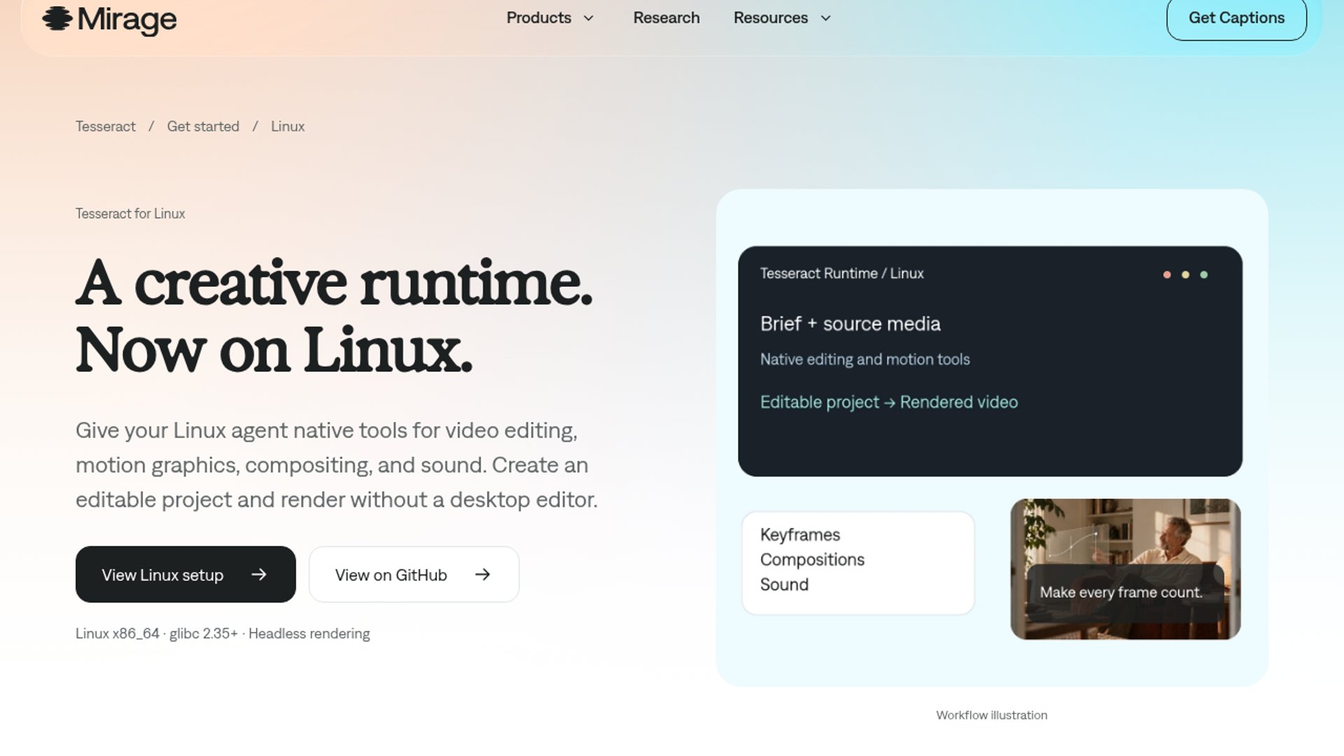 Tesseract now supports Linux, bringing video editing and motion graphics to more AI agents