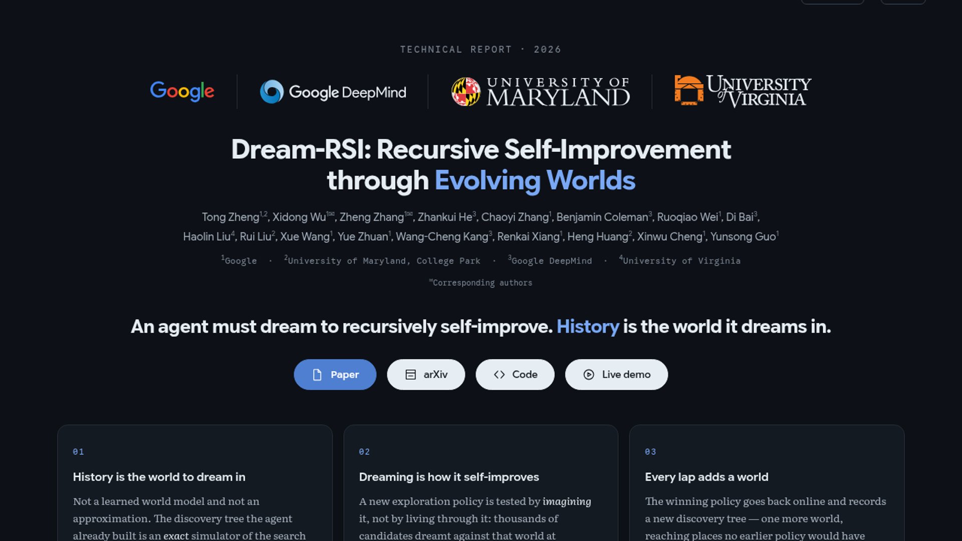 DeepMind unveils Dream-RSI for agent self-improvement