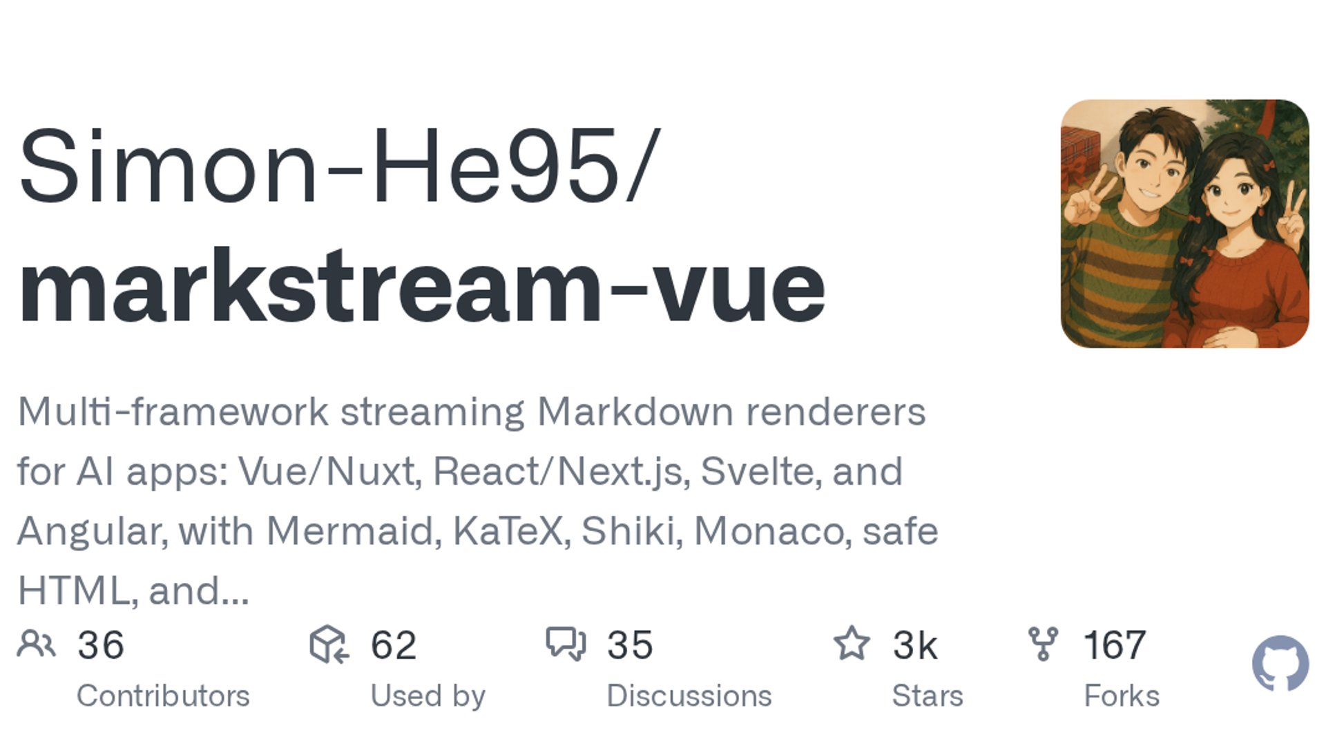 Markstream renders streaming Markdown for AI chat
