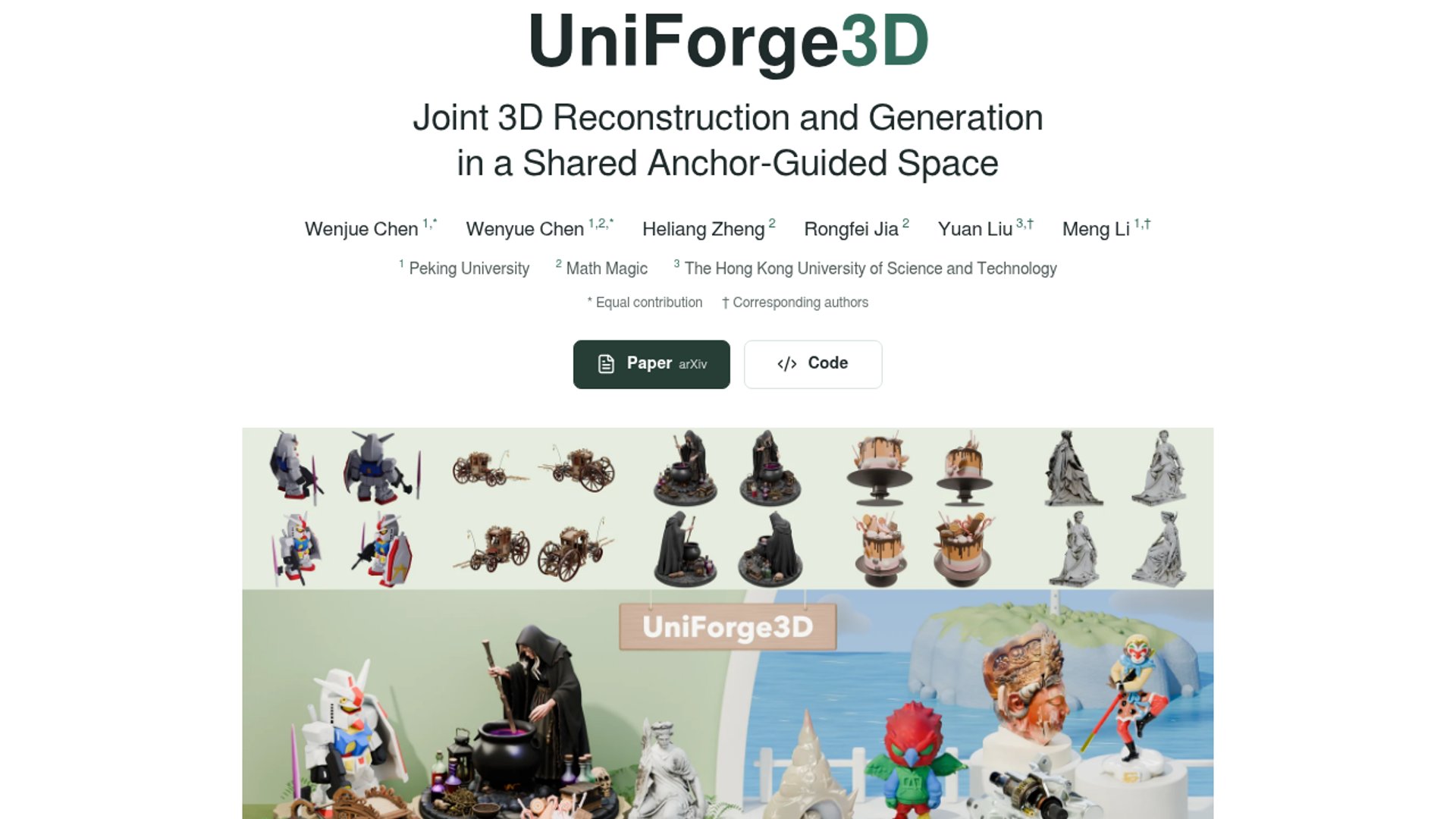 UniForge3D Unifies 3D Reconstruction, Generation