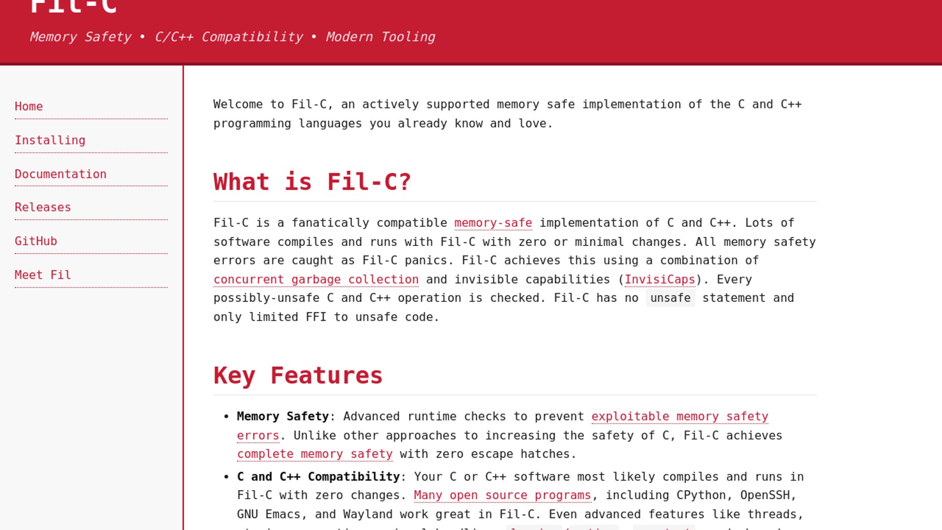 Fil-C introduces memory-safe context switching