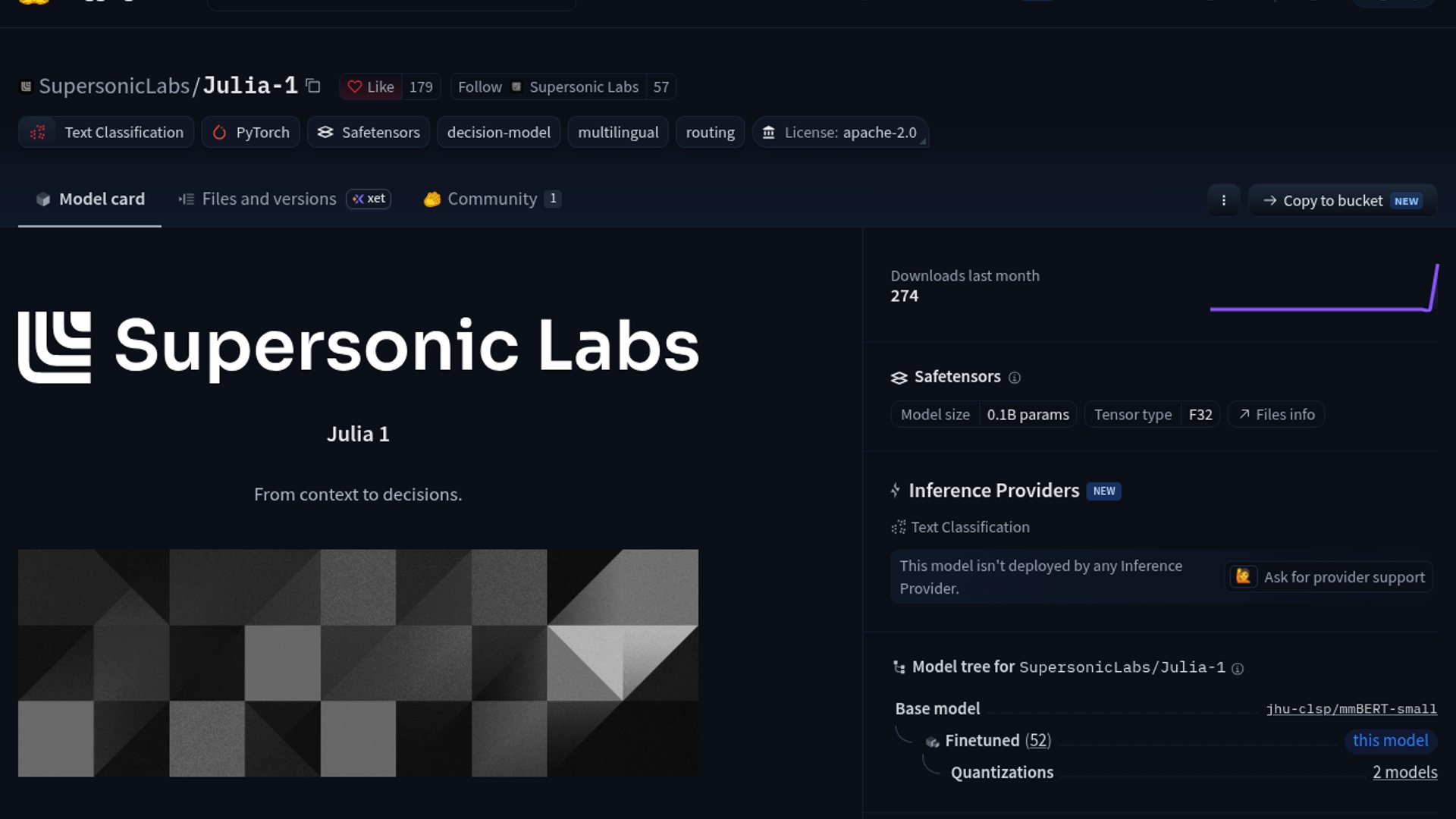 Supersonic Labs releases Julia 1