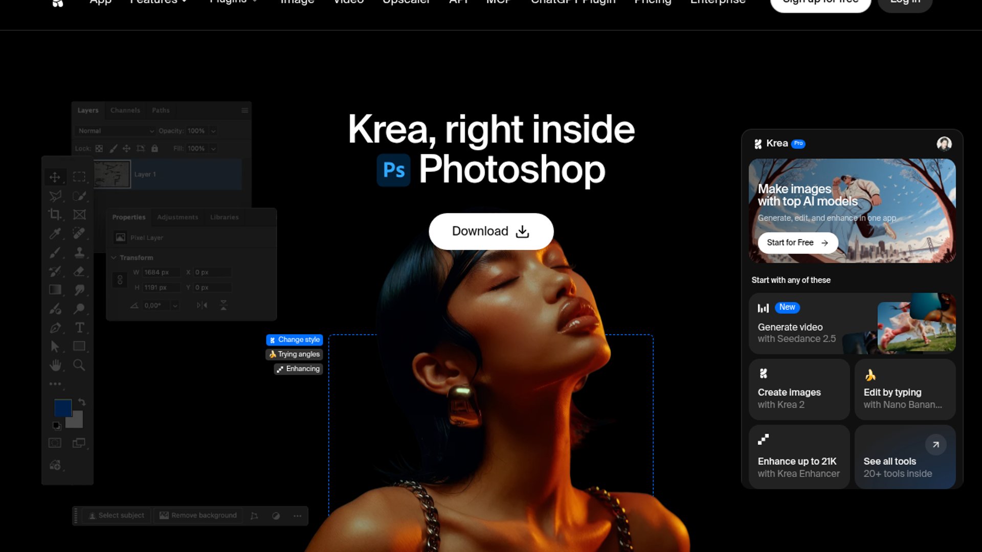 Krea Brings Multi-Model AI Into Photoshop