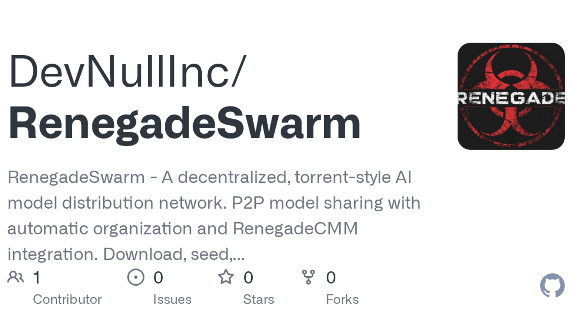 RenegadeSwarm 0.3.0 drops P2P model discovery