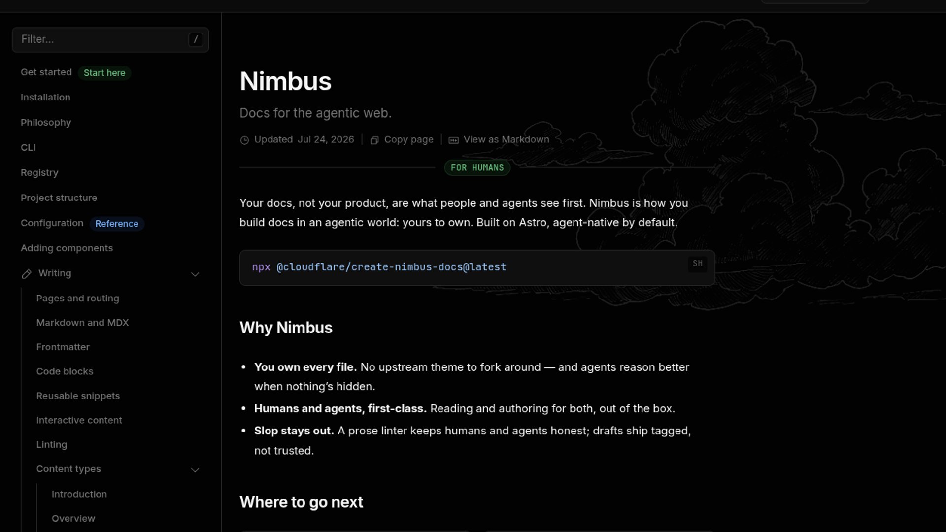 Cloudflare open-sources Nimbus Astro docs framework
