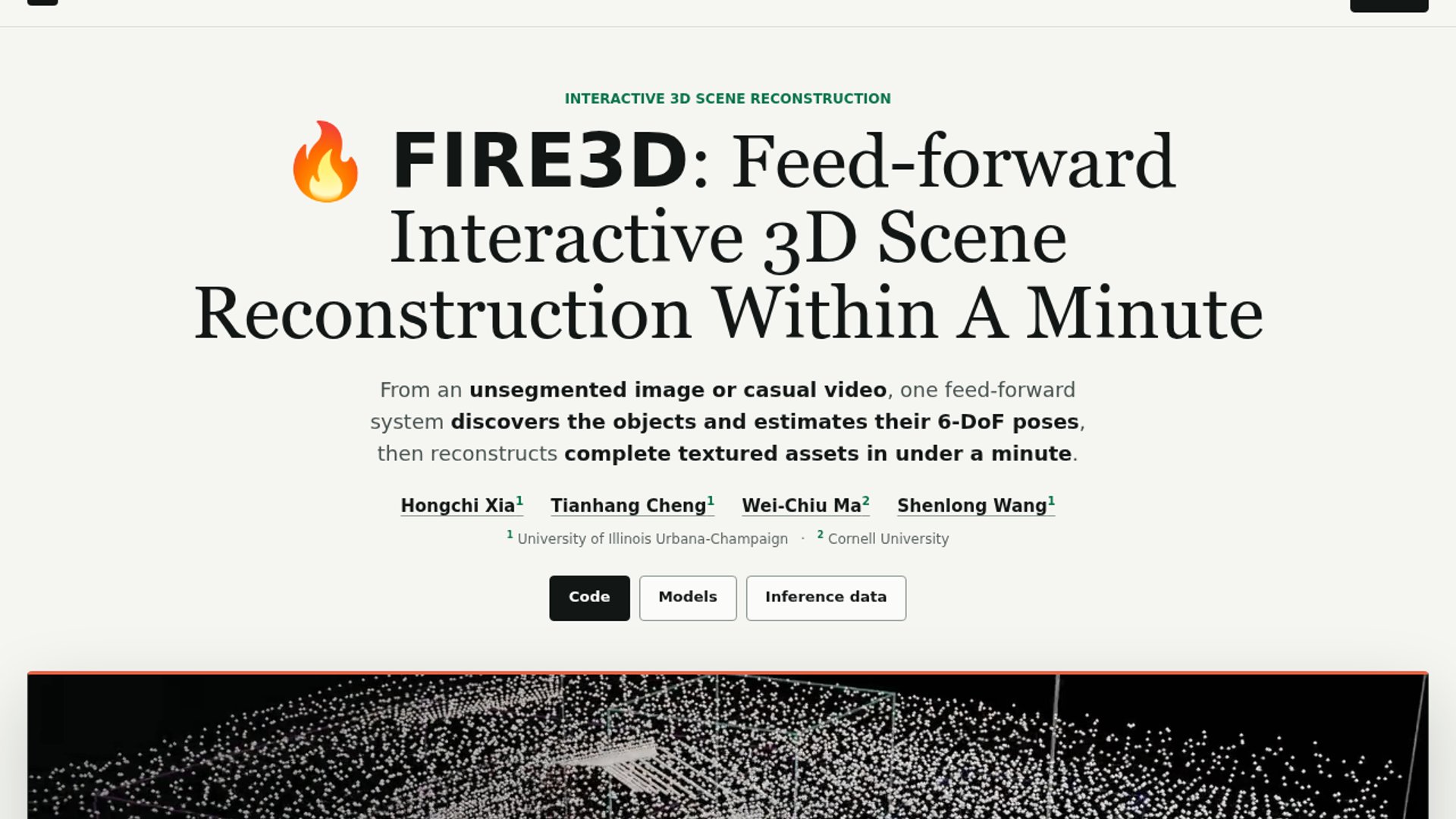 Fire3D reconstructs simulation-ready 3D scenes from images