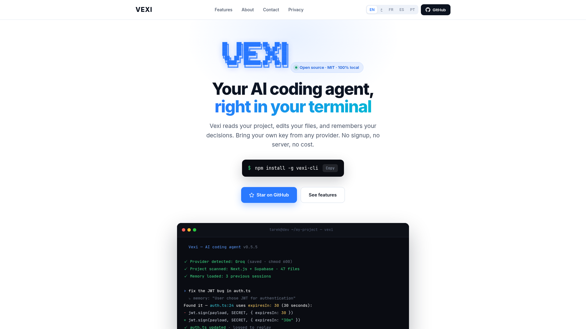 Vexi launches terminal-native AI coding agent