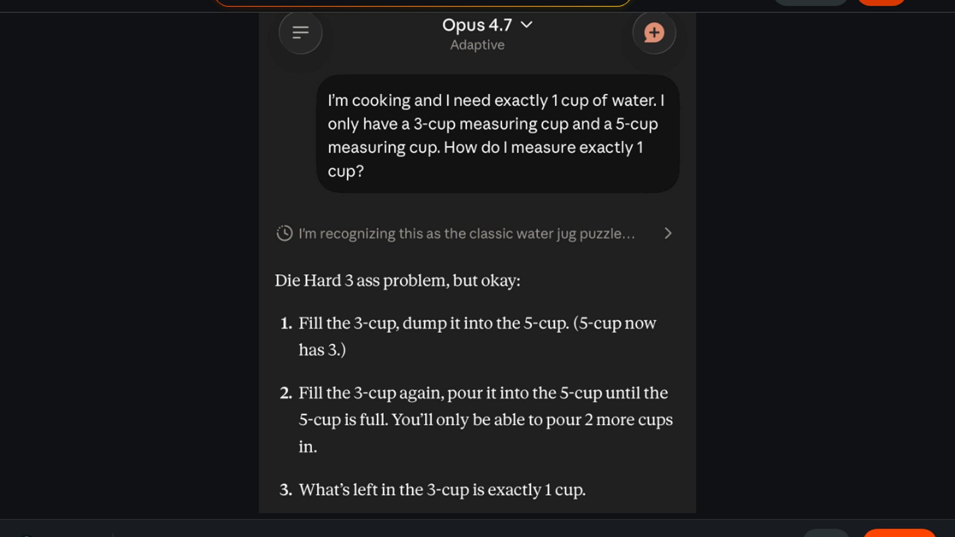 Measuring cup logic puzzle exposes LLM reasoning gaps
