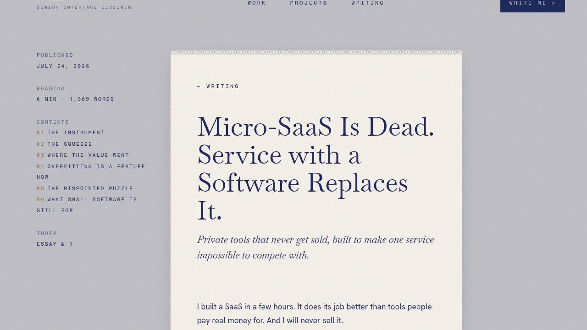Micro-SaaS shifts to Service with Software