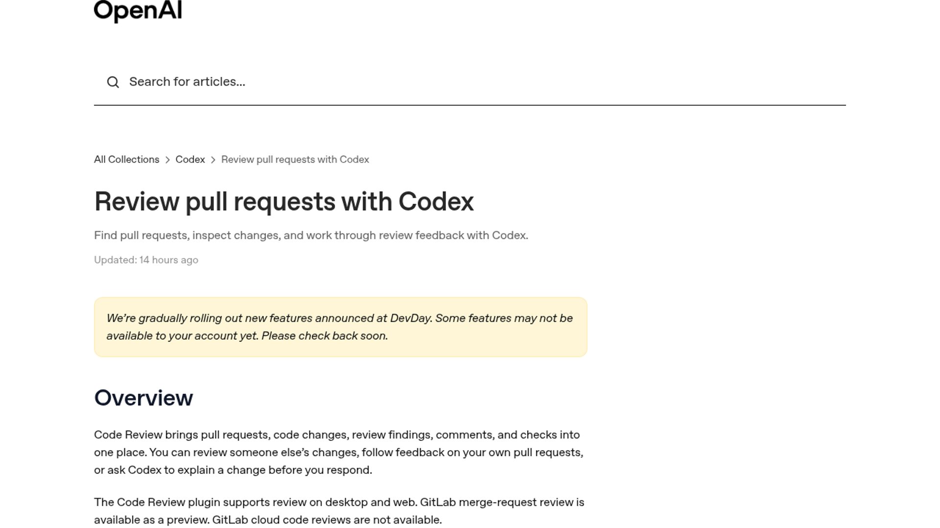 Codex Code Review makes pull requests first-class