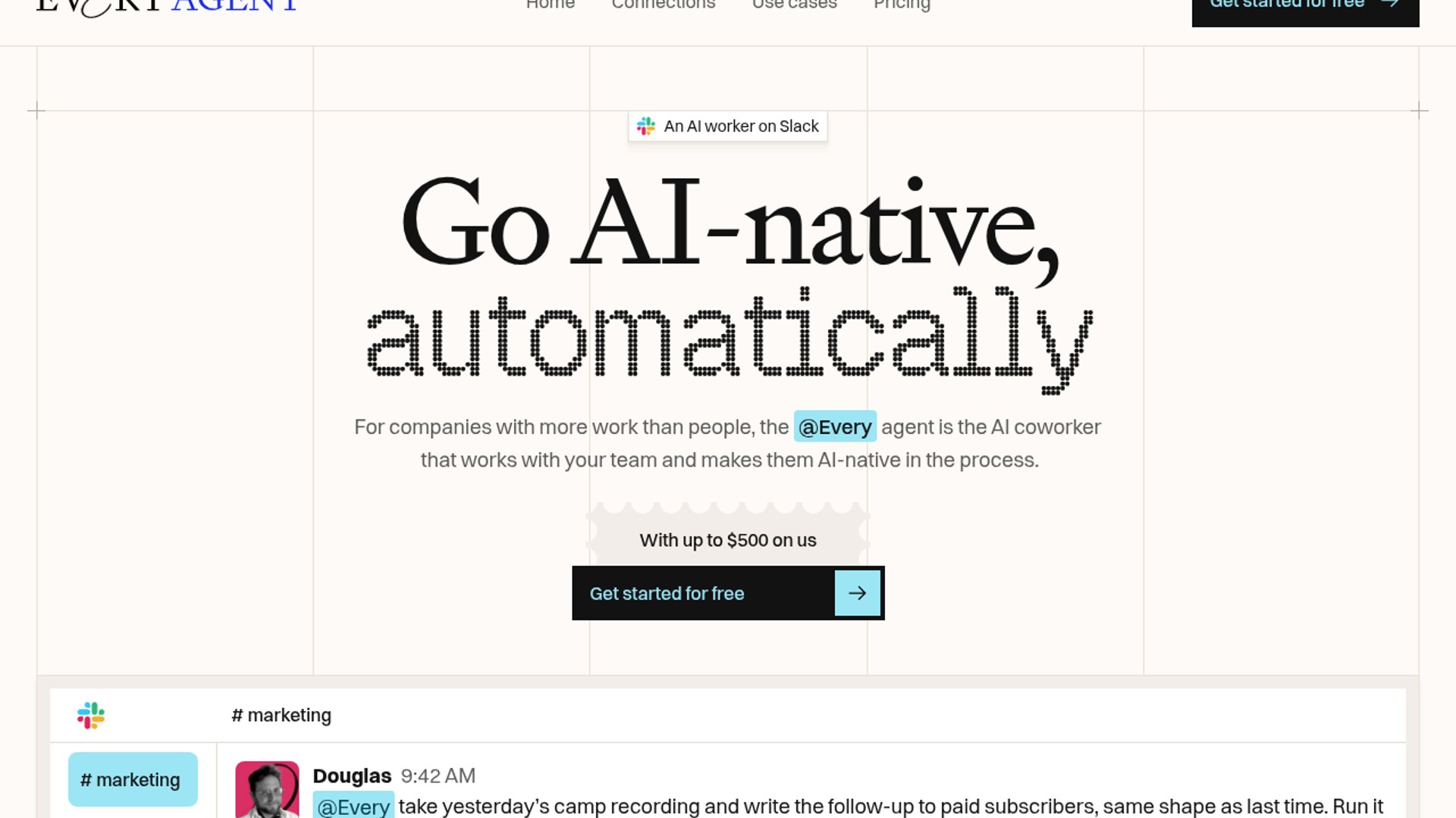 Every Agent Launches Slack AI Coworker