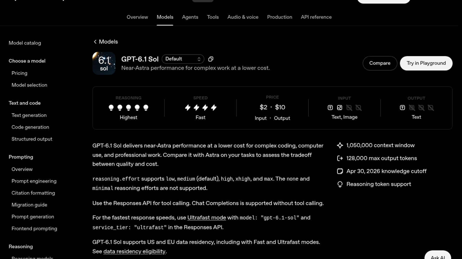 GPT-6.1 Sol Default Context Jumps to 500K