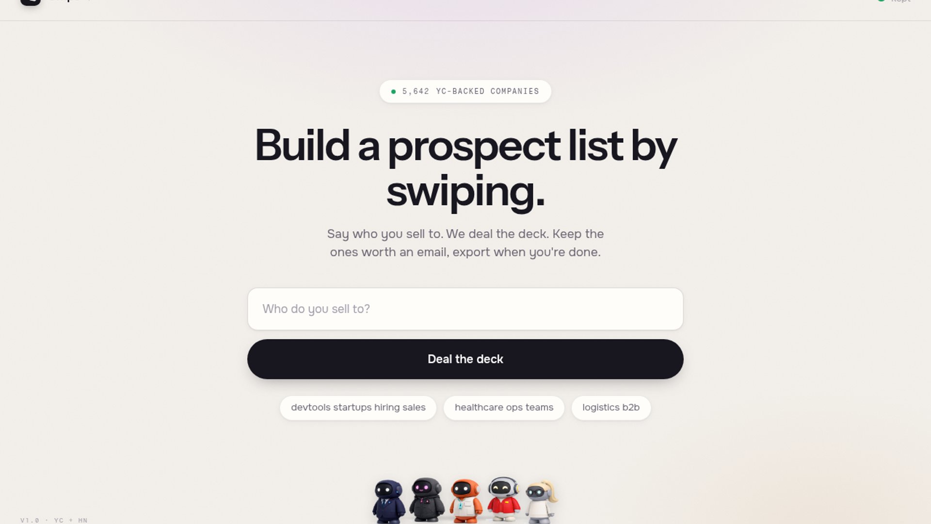 Swipe turns lead generation into card game