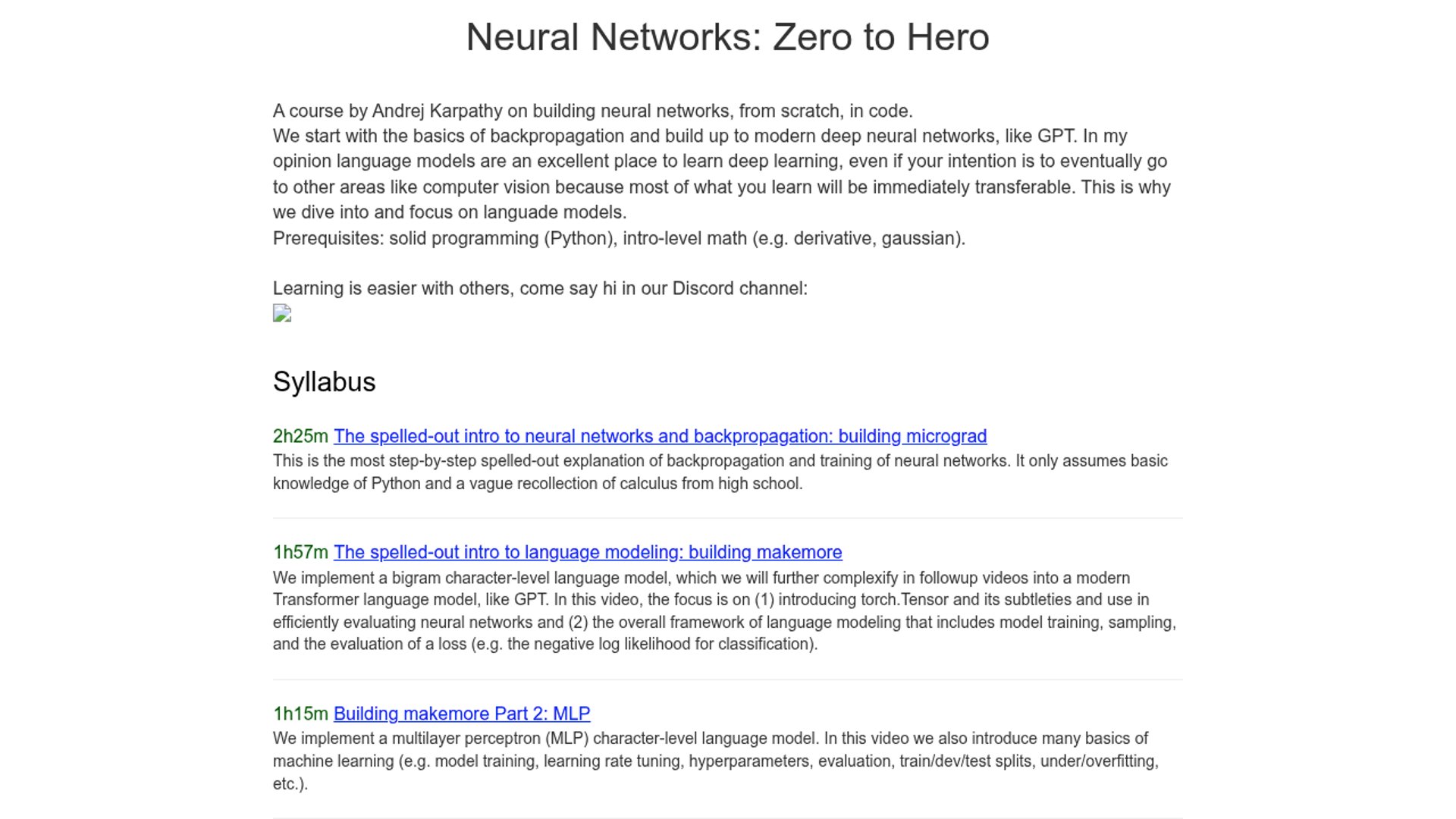 Karpathy's GPT tutorial remains top entry point