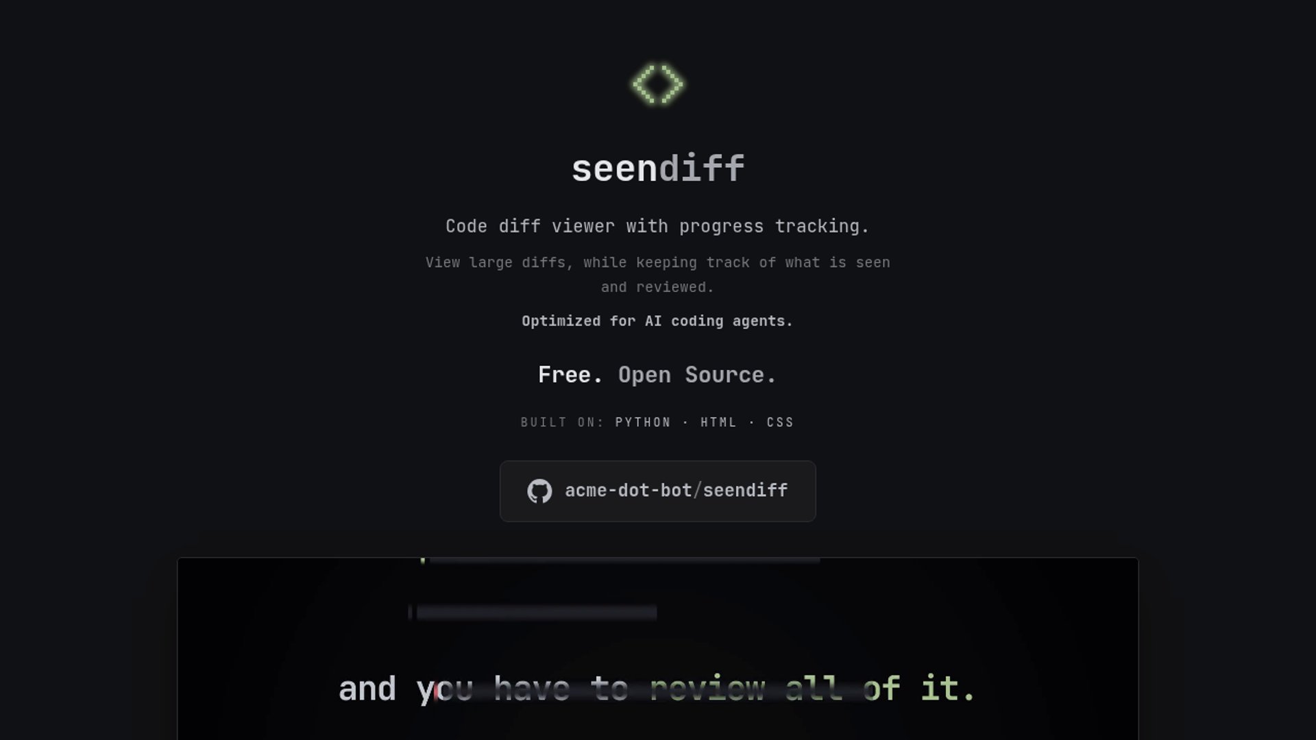 seendiff Launches Local Review for Agent Diffs
