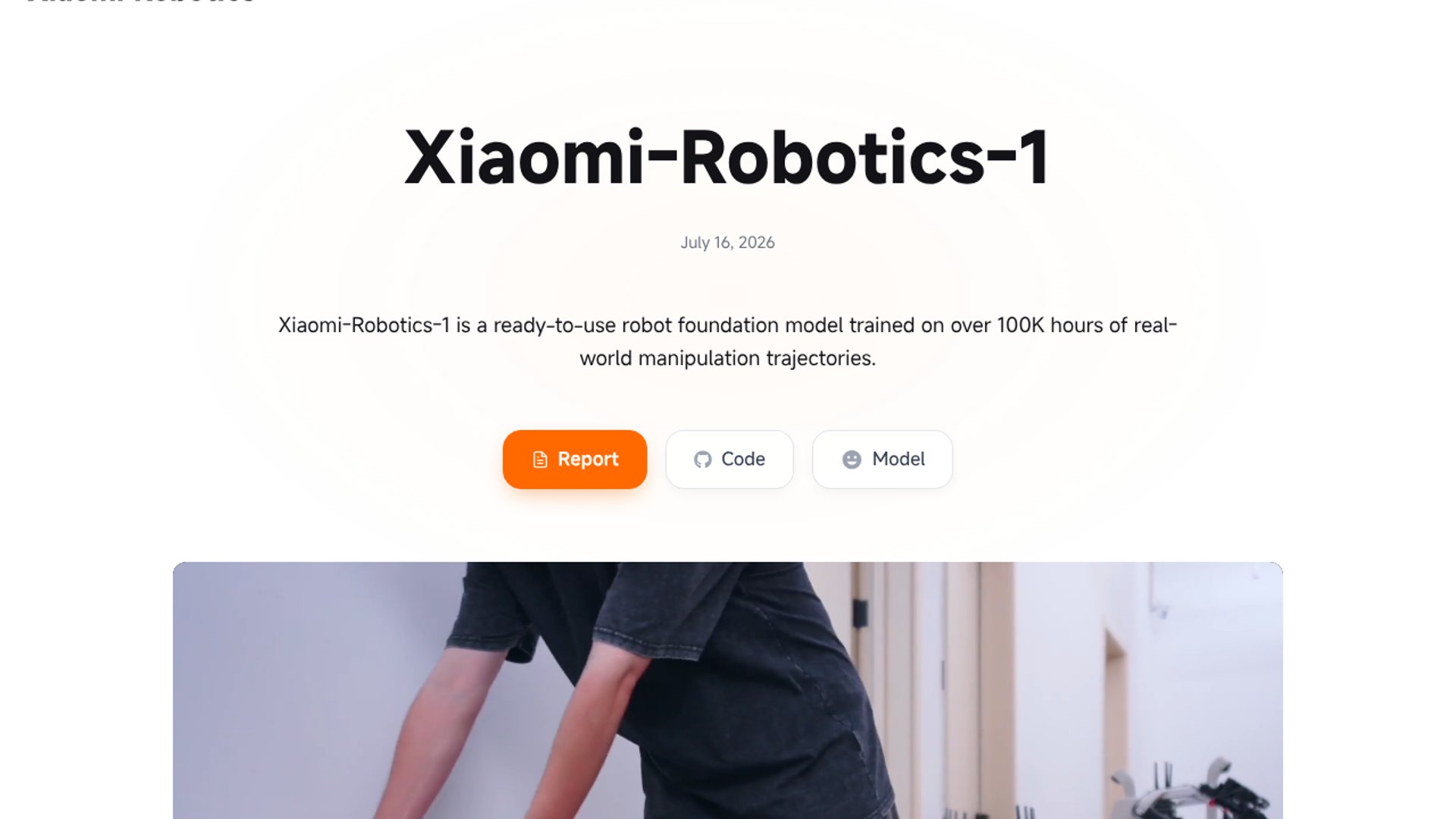 Xiaomi releases Xiaomi-Robotics-1 VLA model