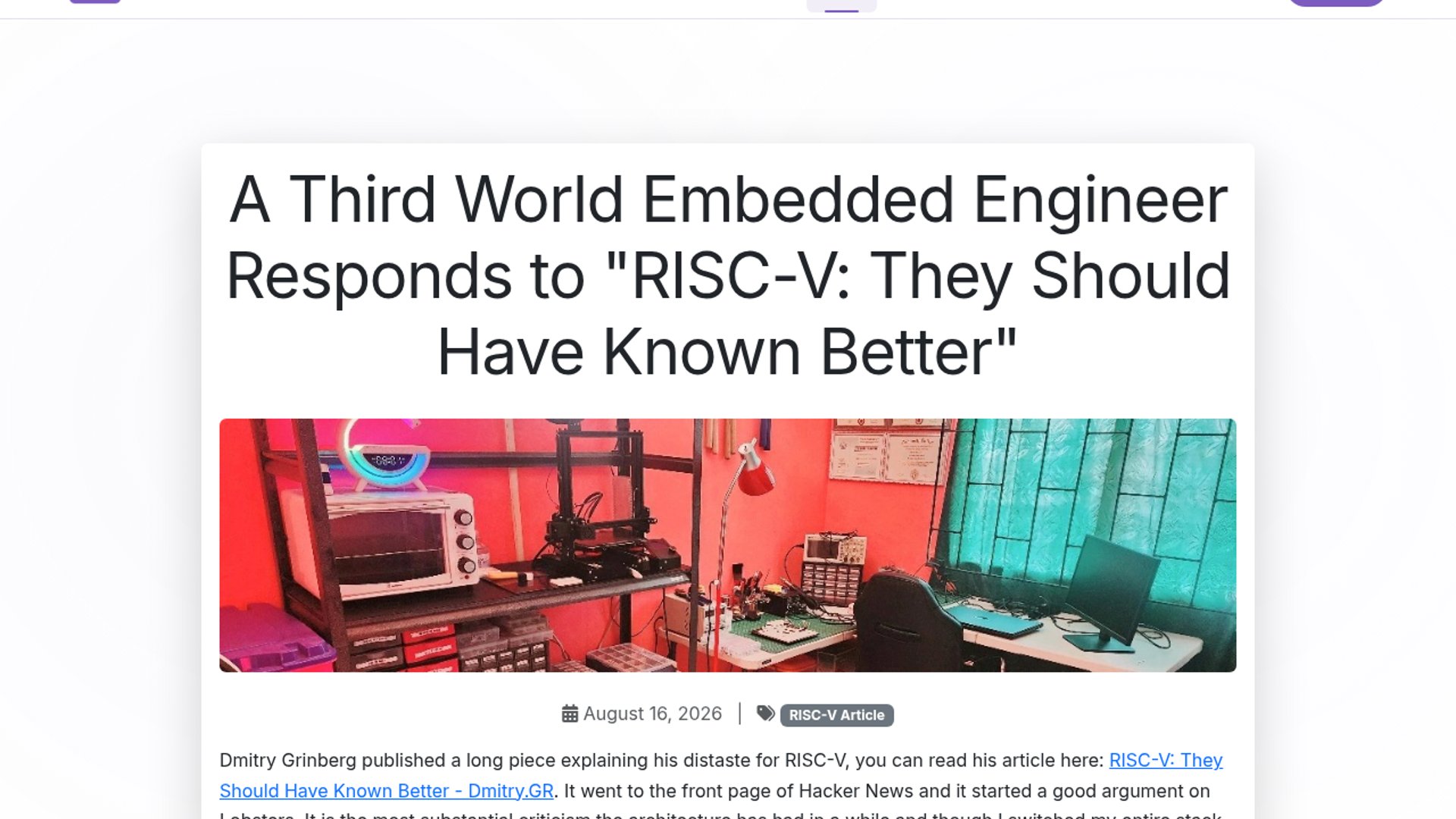 RISC-V Wins on Access, Not Elegance