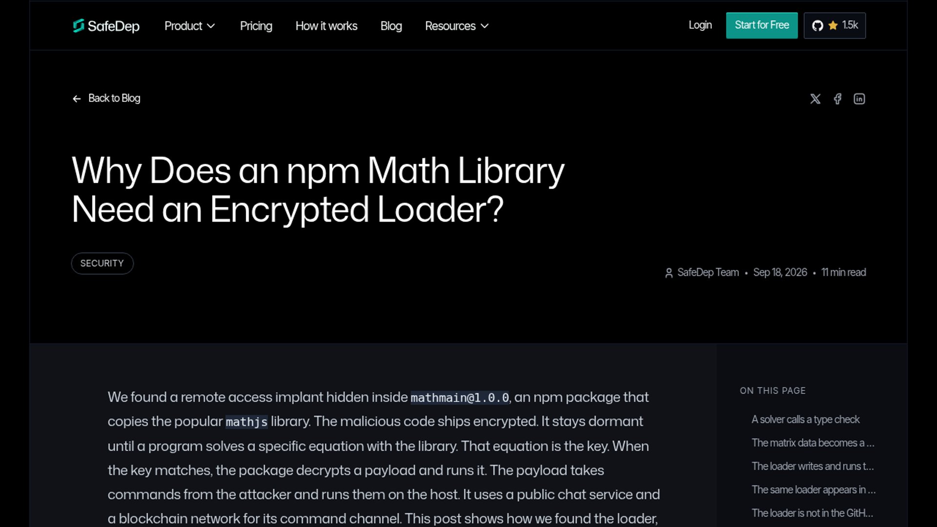 npm math packages hide matrix-triggered backdoor