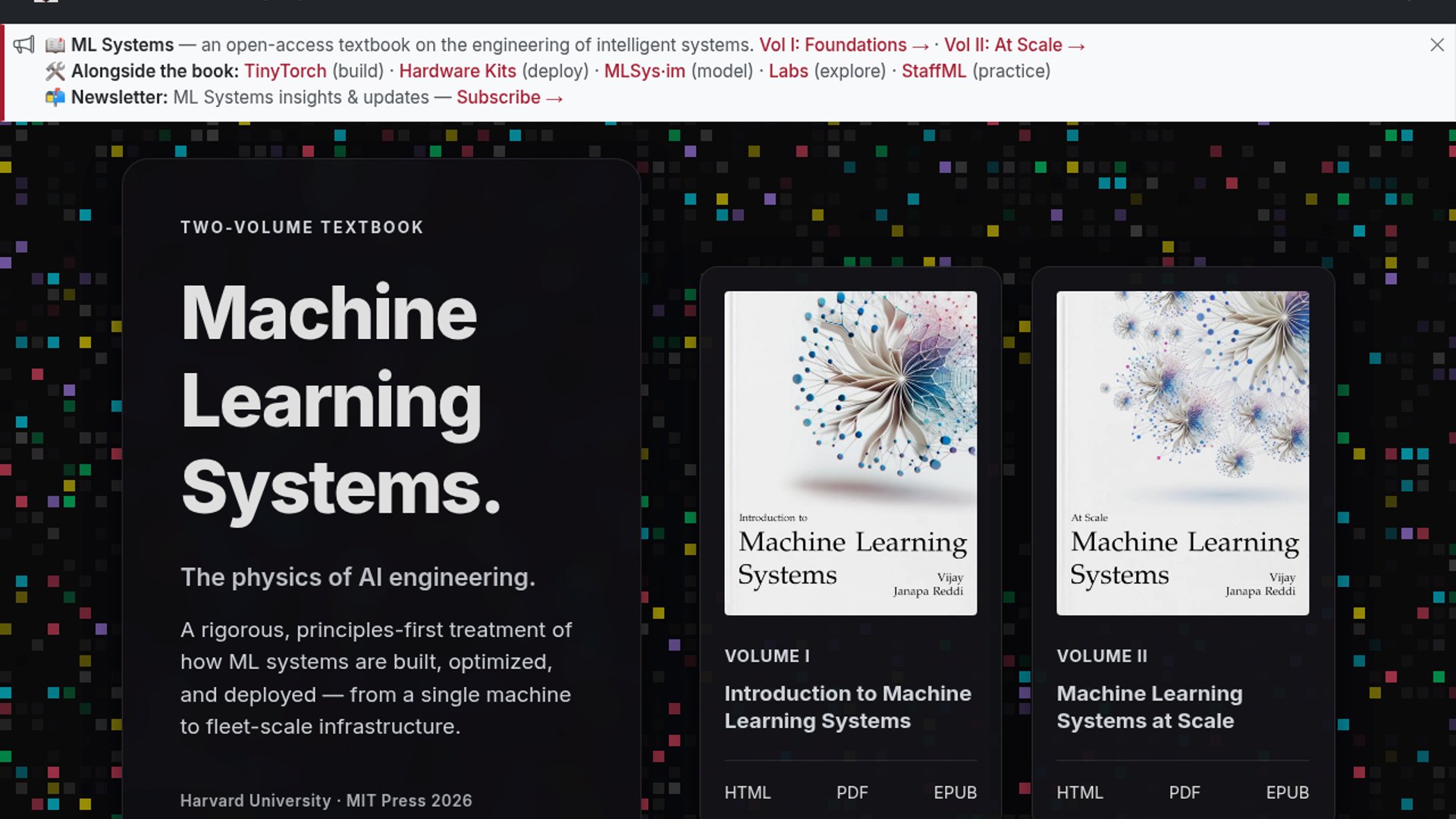 Harvard open-sources ML systems textbook