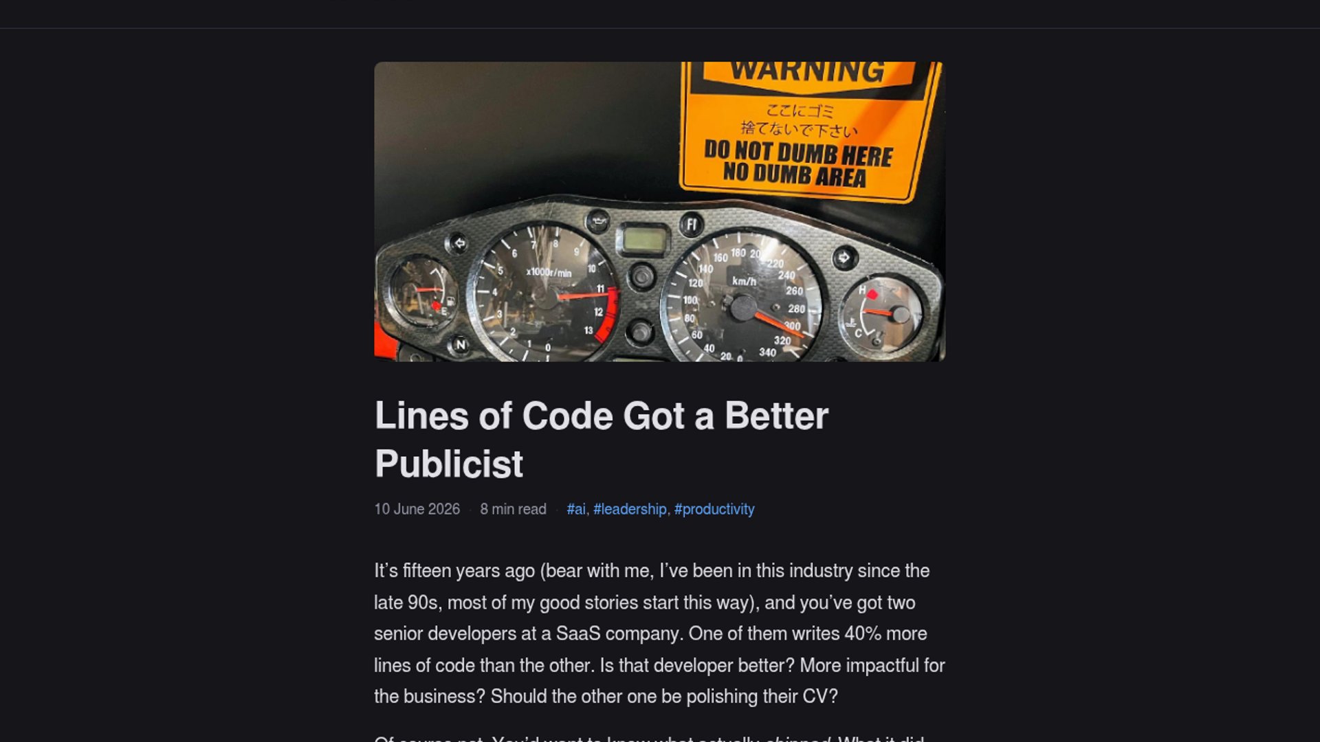 AI Code Volume Metrics Deemed Vanity