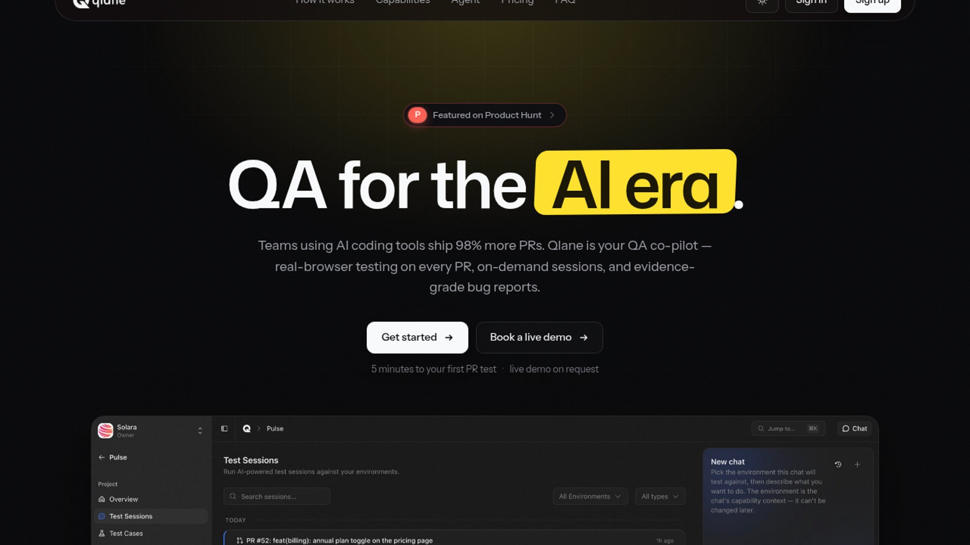 Qlane boots apps in sandbox for QA