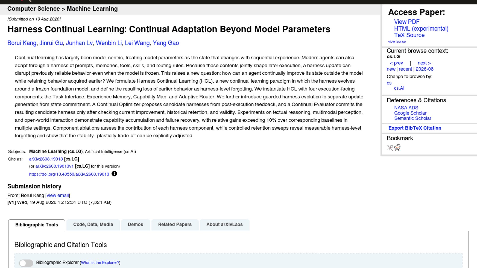Harness Continual Learning Reframes Agent Memory