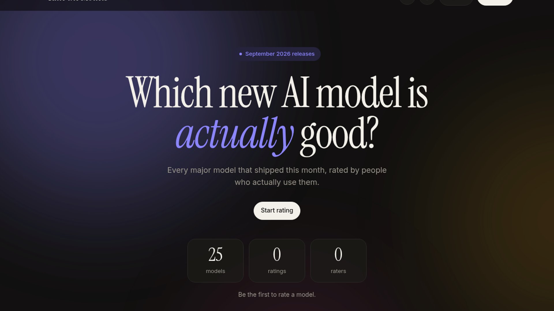 Rate the Models gives benchmarks human context