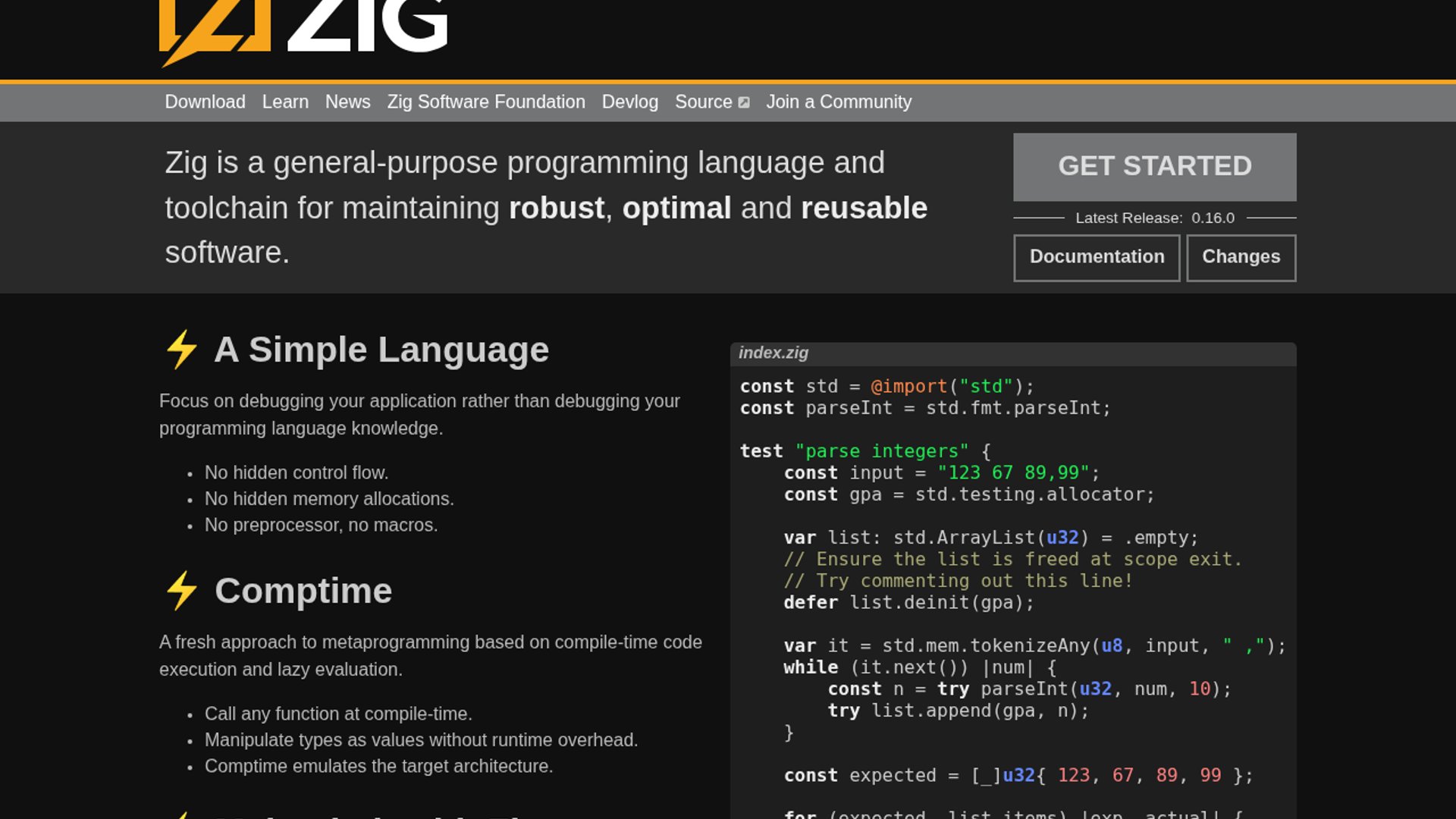 Zig redefines @bitCast, boosts LLVM