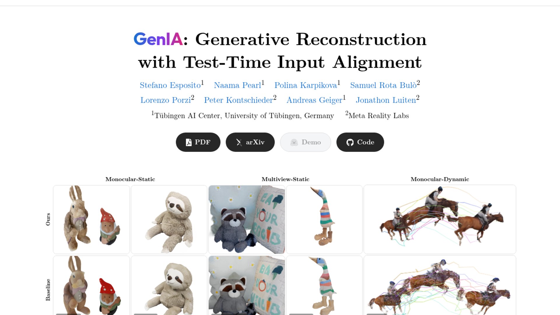 GenIA grounds SAM3D in observed views.